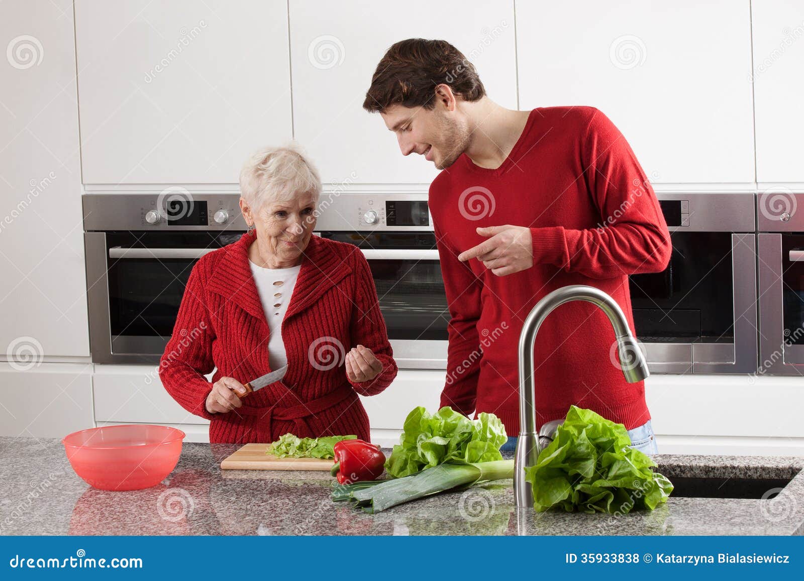 grandma and grandson cooking stock photo image of lady kitchen