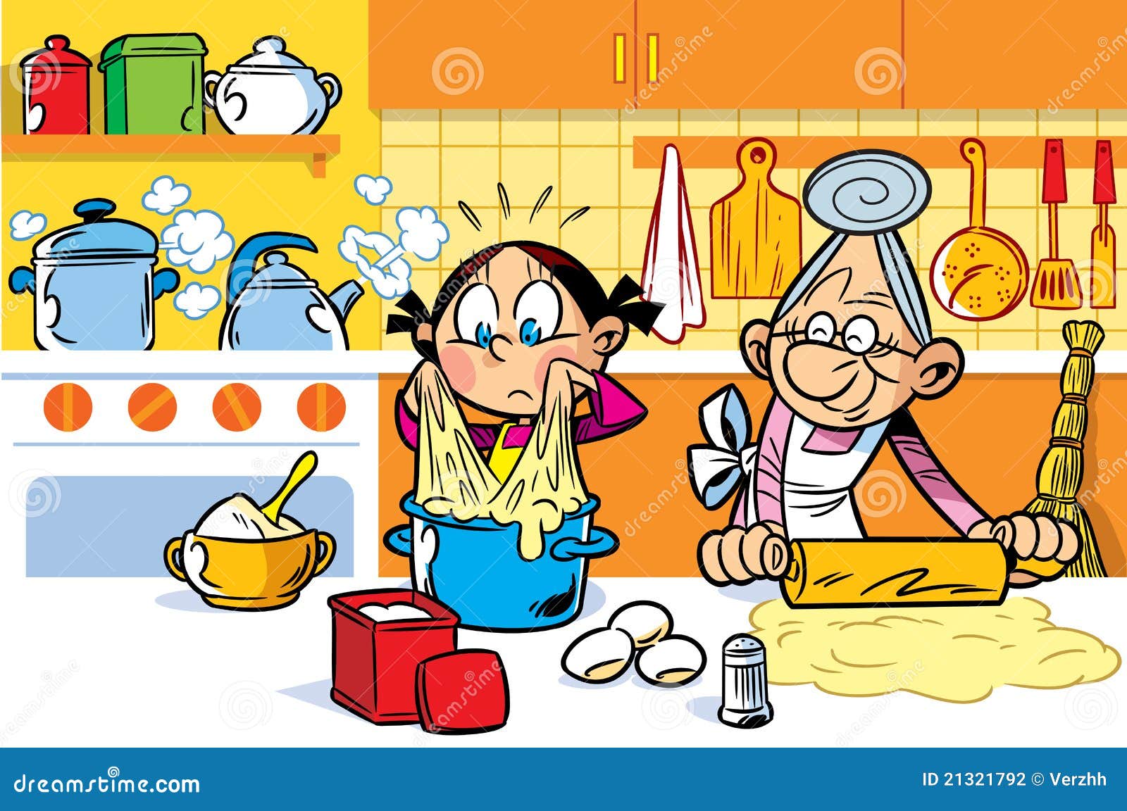 Grandma S Helper Stock Vector Illustration Of Food Cartoon 21321792