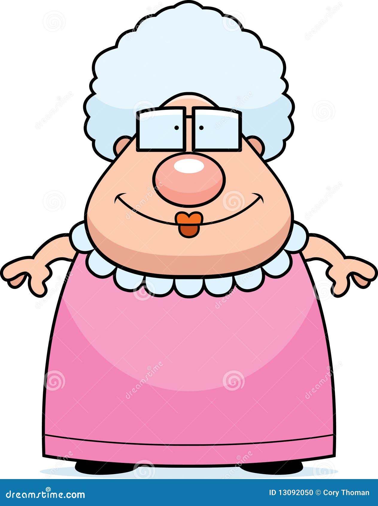 Grandma Smiling stock vector. Illustration of standing - 13092050
