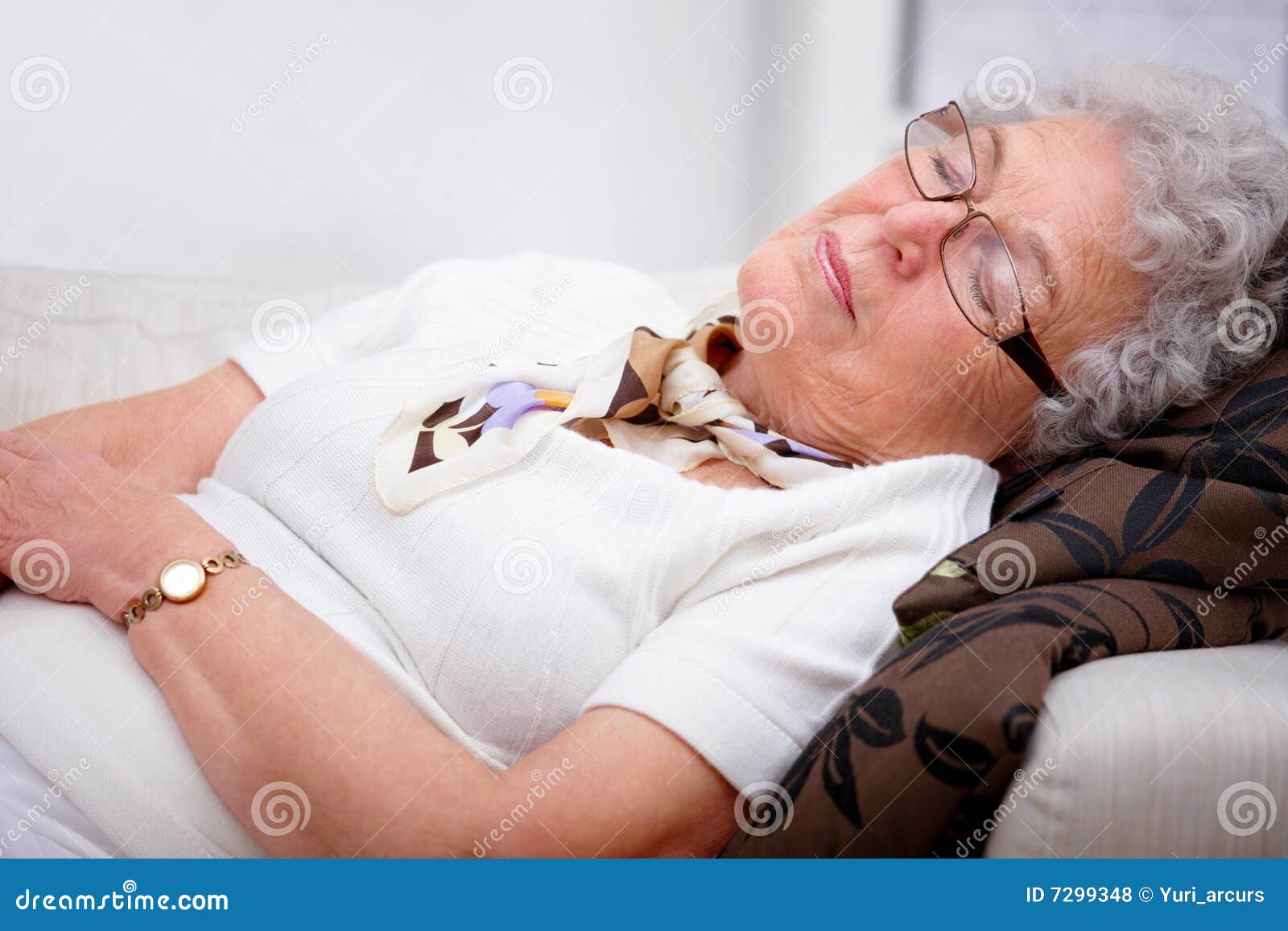 Grandma Taking a Nana Nap Sleep Stock Photo Image of glasses, calm 7299348