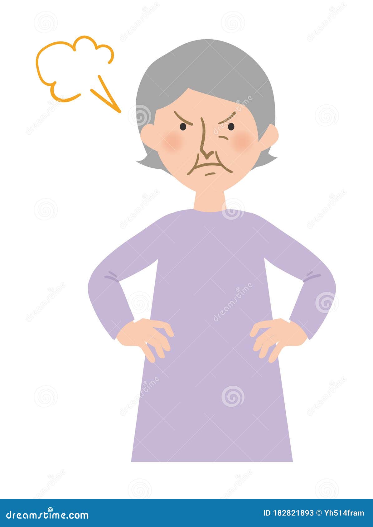Grandma of Vector Illustrations Angry with Blood Up To the Head Stock ...