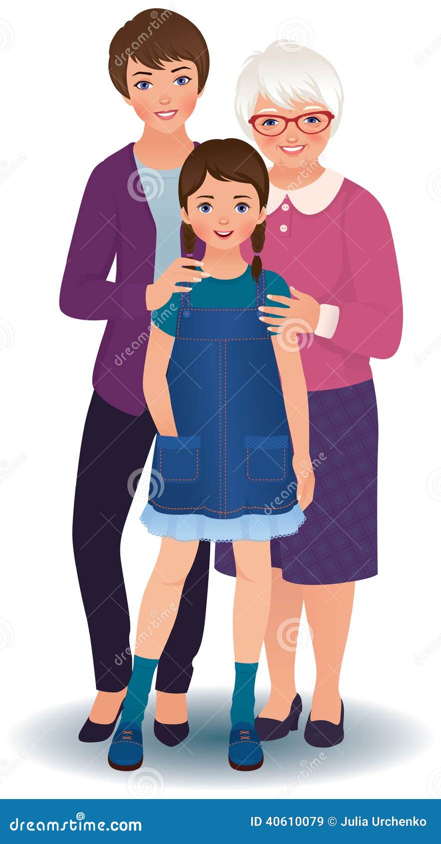 grandmother with daughter and granddaughter