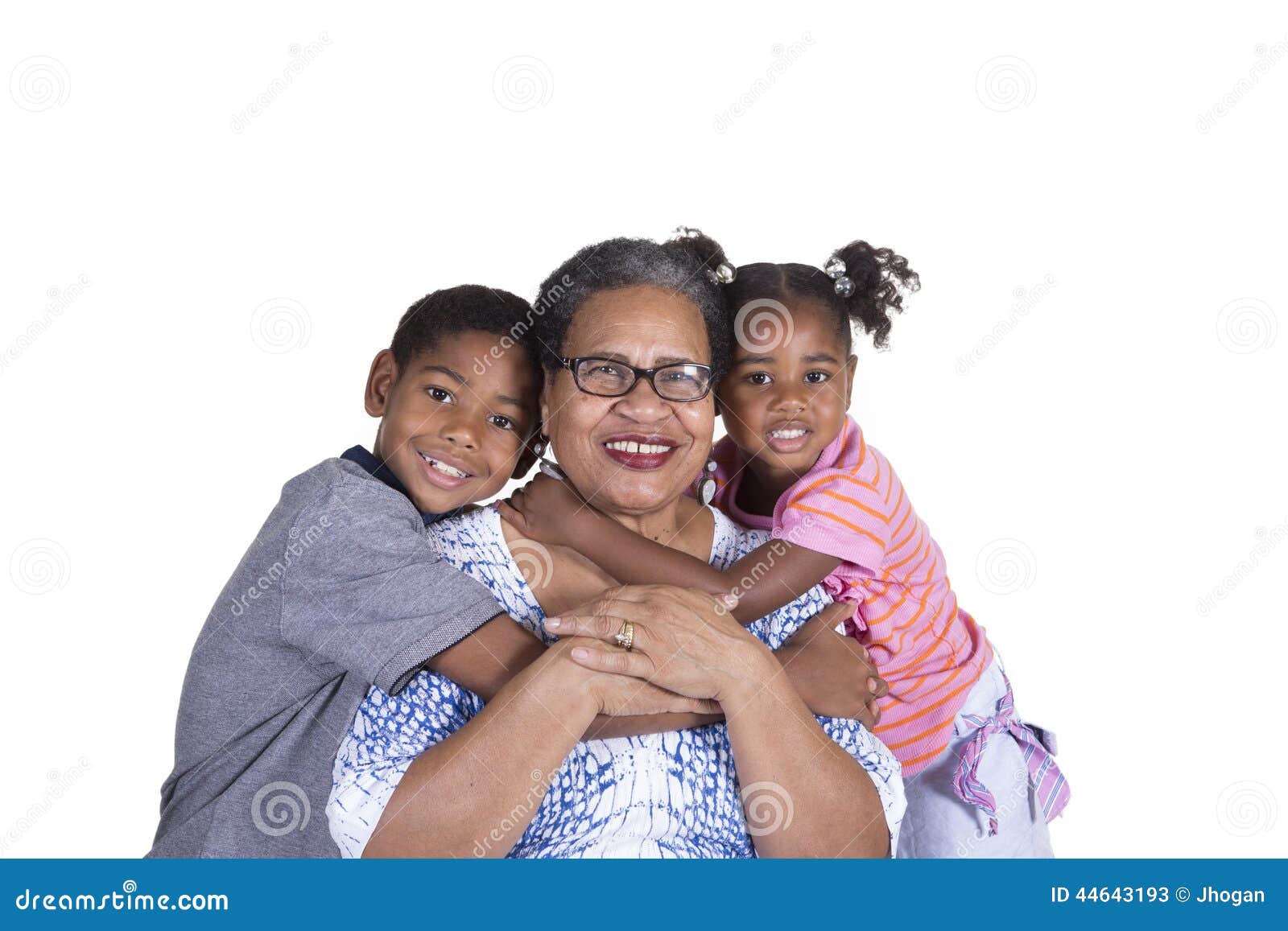 a grandmother and her grandchildren