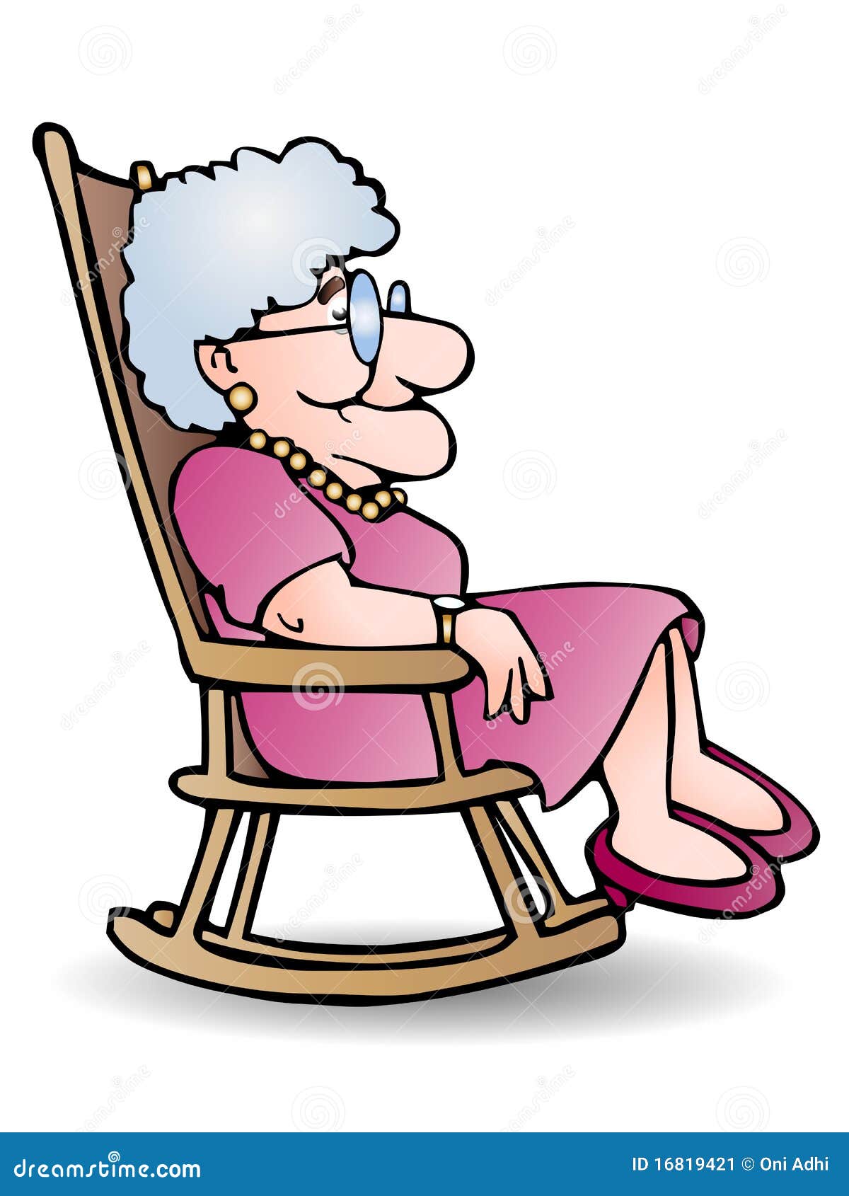 Grandmother Sit On Shaky Chair Stock Image  Image: 16819421