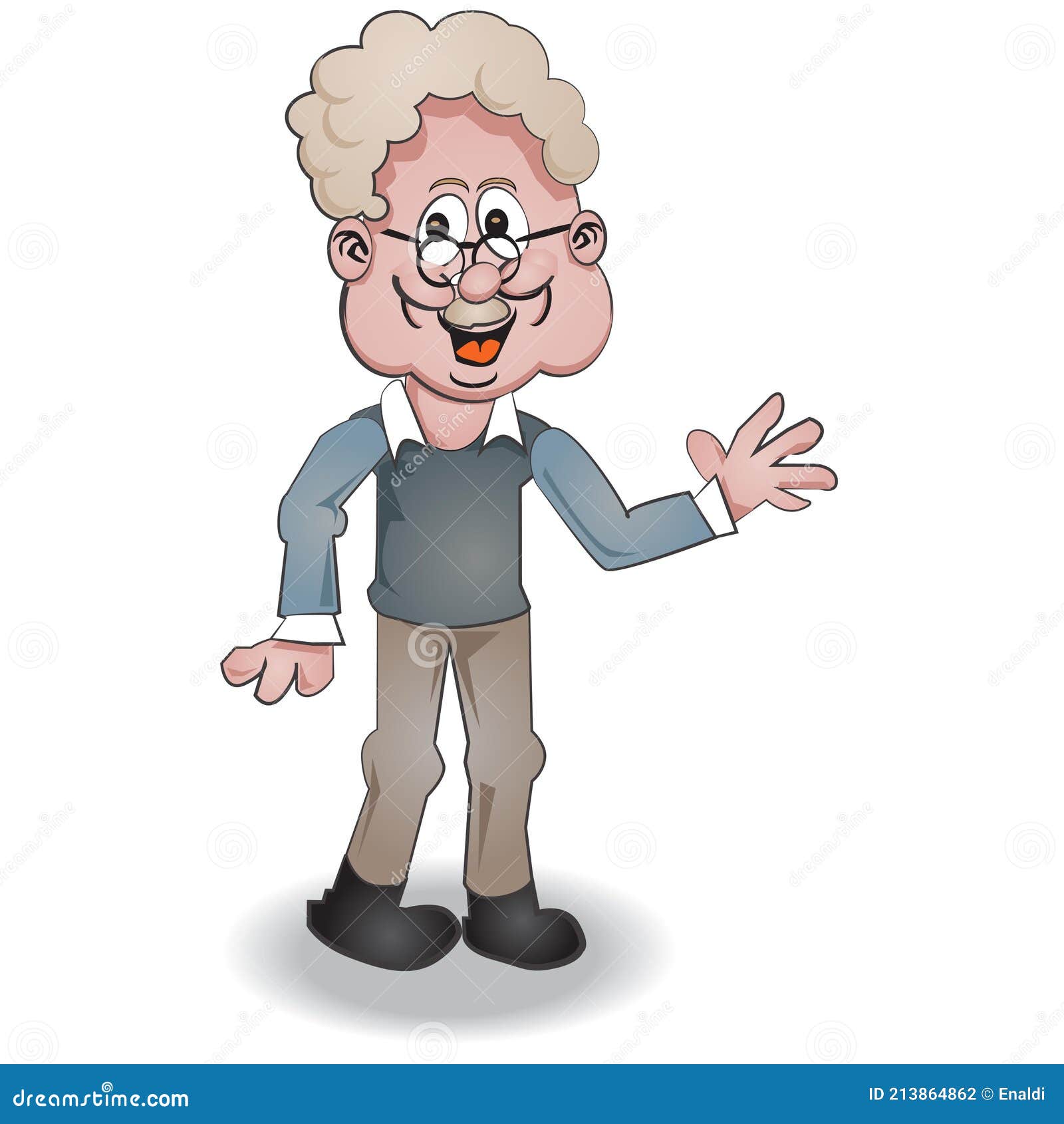 Grandpa Cartoon Character and Illustration Stock Vector - Illustration of  graphic, drawing: 213864862