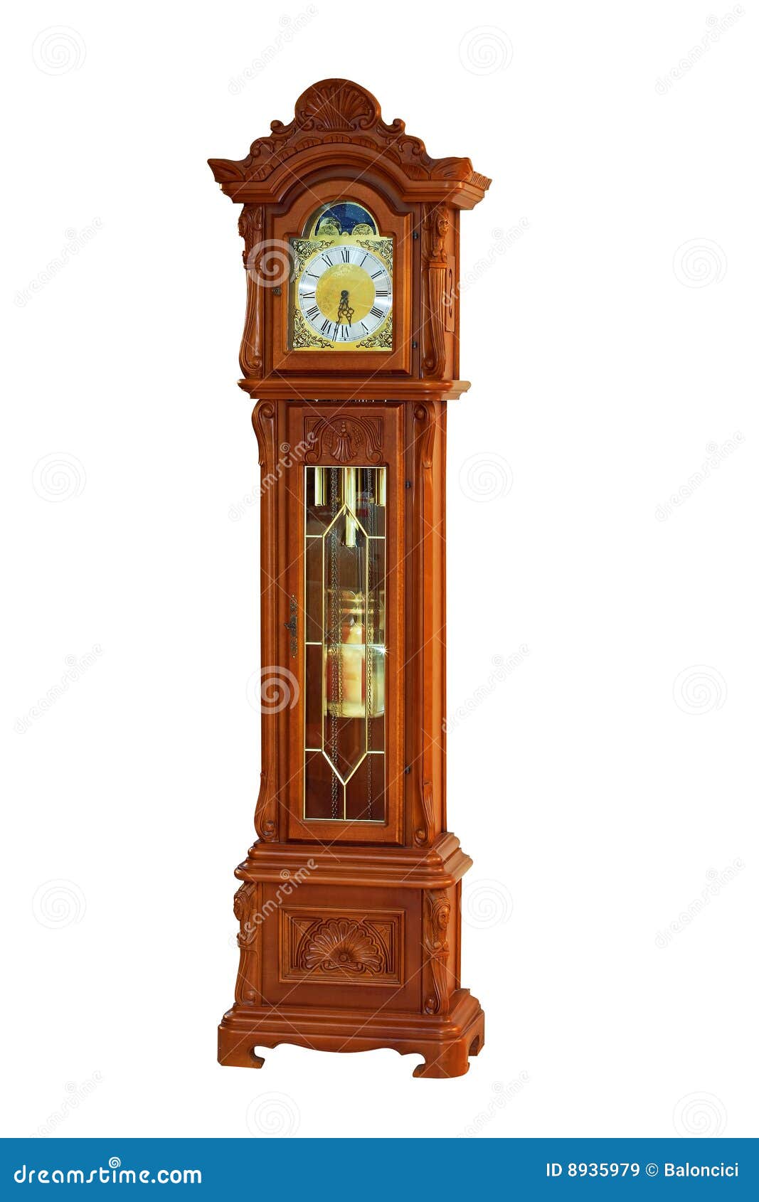 Grandpa clock stock image. Image of mechanical, hours 8935979