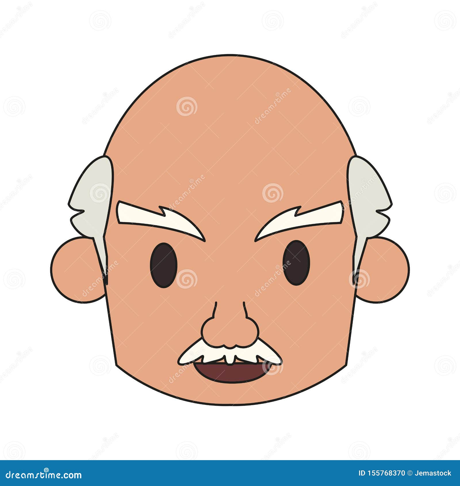 Grandparent Senior Old Grandfather Cartoon Stock Vector - Illustration of  face, person: 155768370