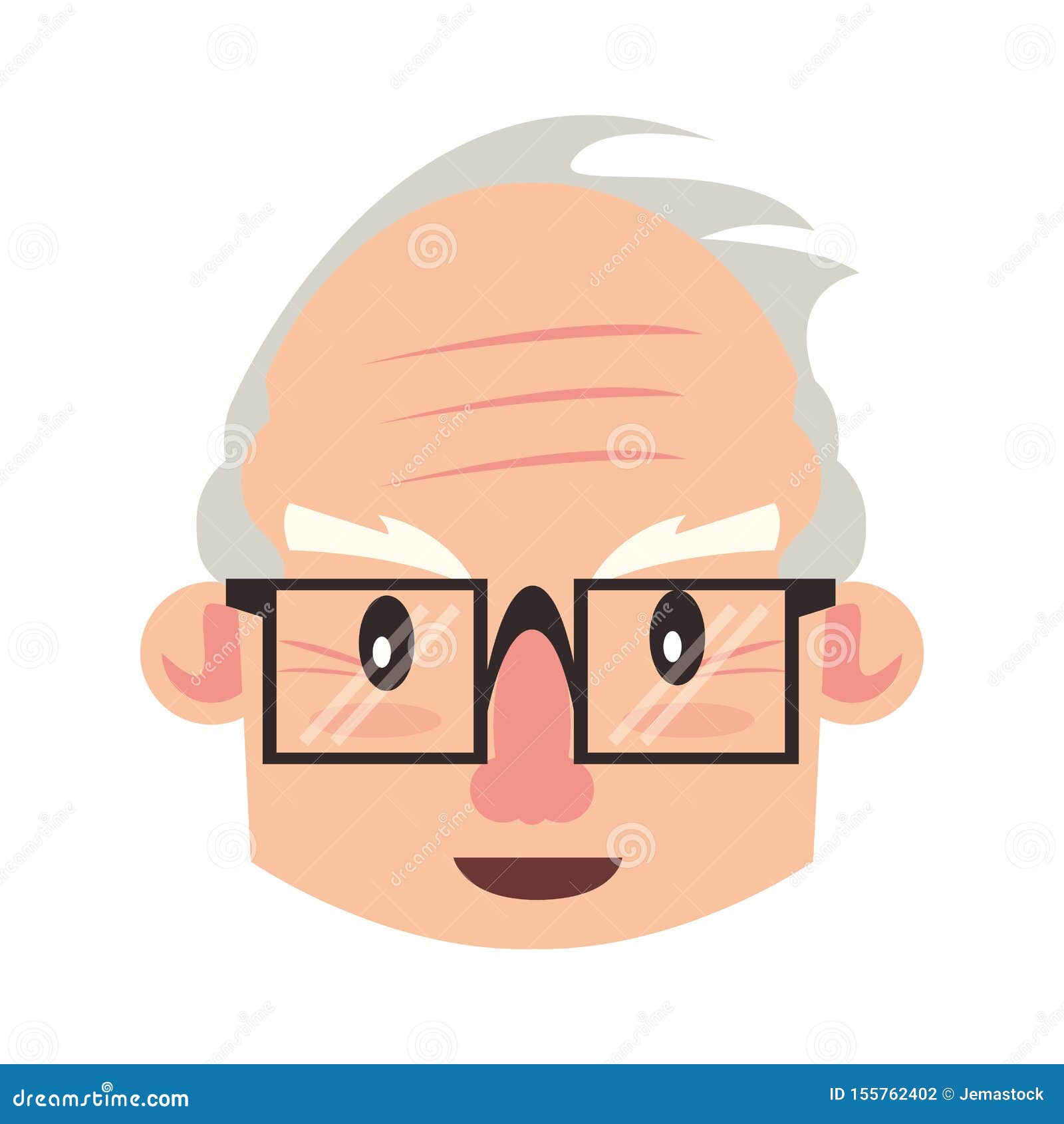 Grandparent Senior Old Grandfather Cartoon Stock Vector - Illustration of  cheerful, glasses: 155762402