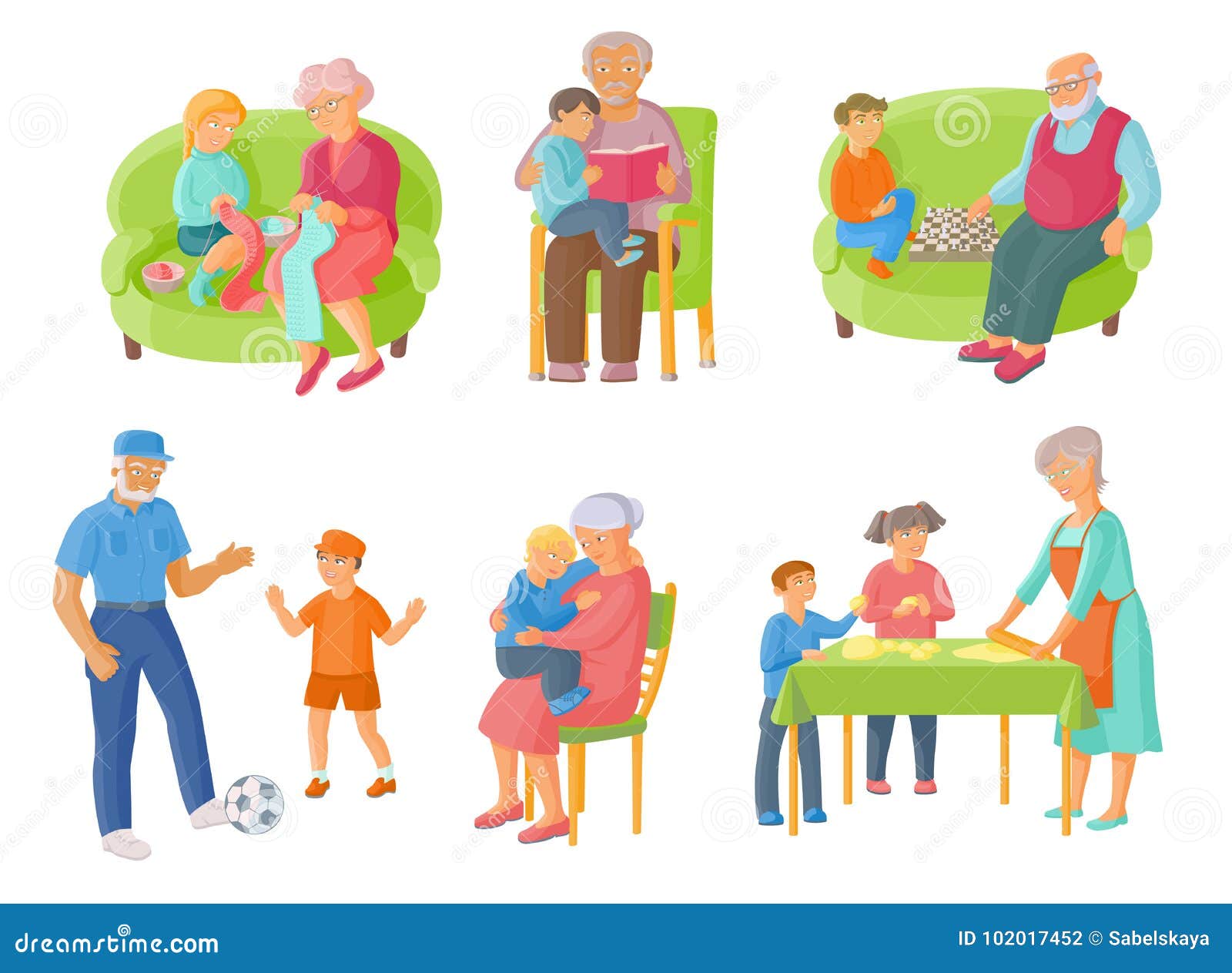 Наши мамы папы бабушки и деды. Бабушка с внуками иллюстрация. Внуки рисунок. Бабушка и дедушка вектор. Дедушка и внуки векторные иллюстрации.
