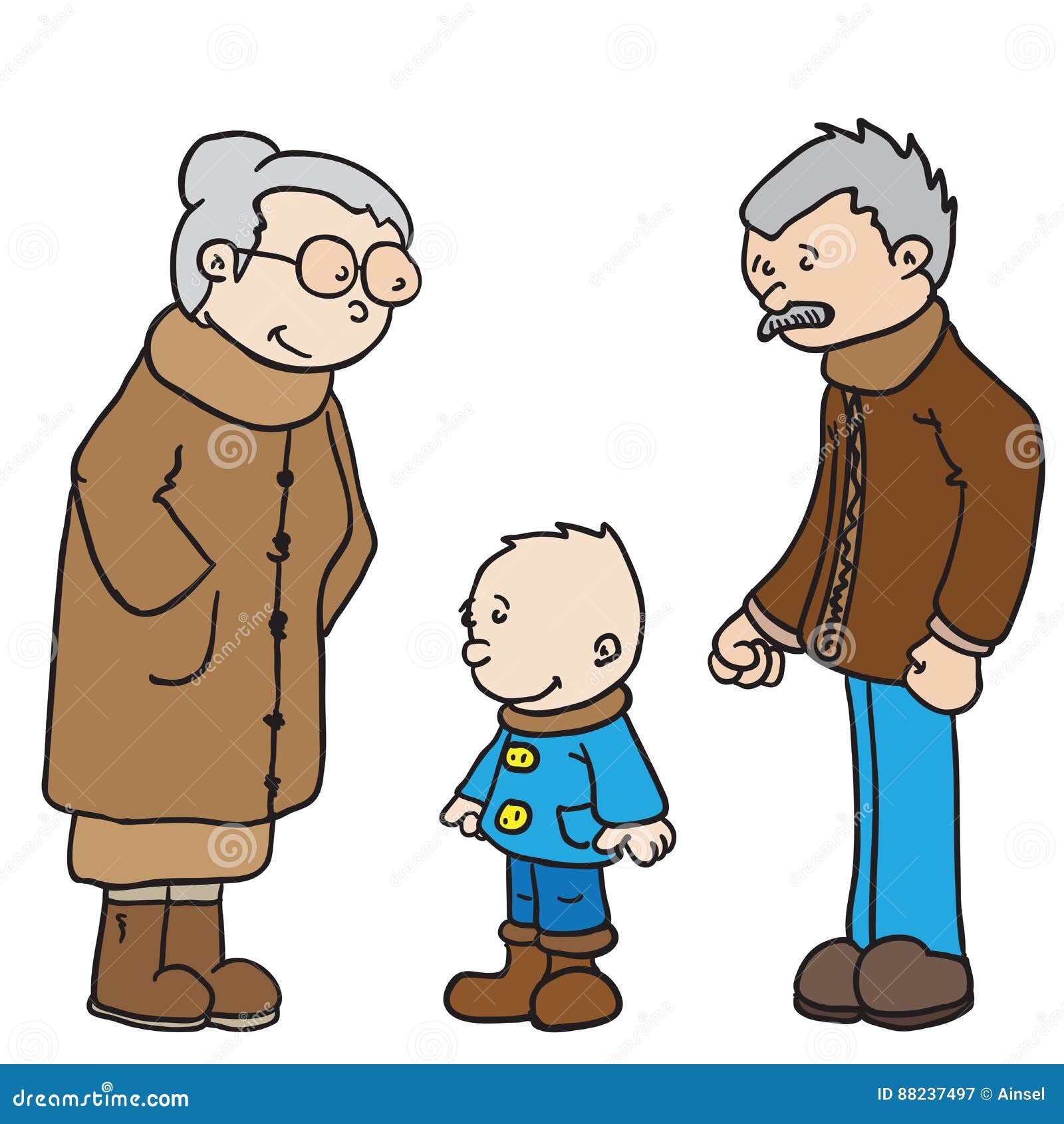 Grandparents stock illustration. Illustration of male - 88237497