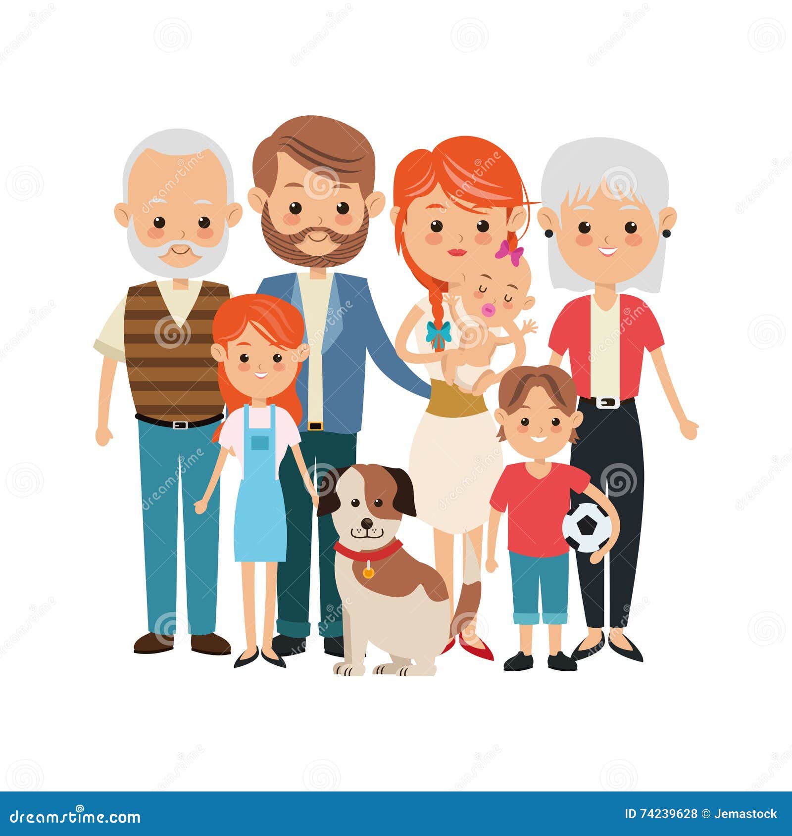 Grandparents, Parents and Kids Icon. Family Design. Vector Graph Stock ...