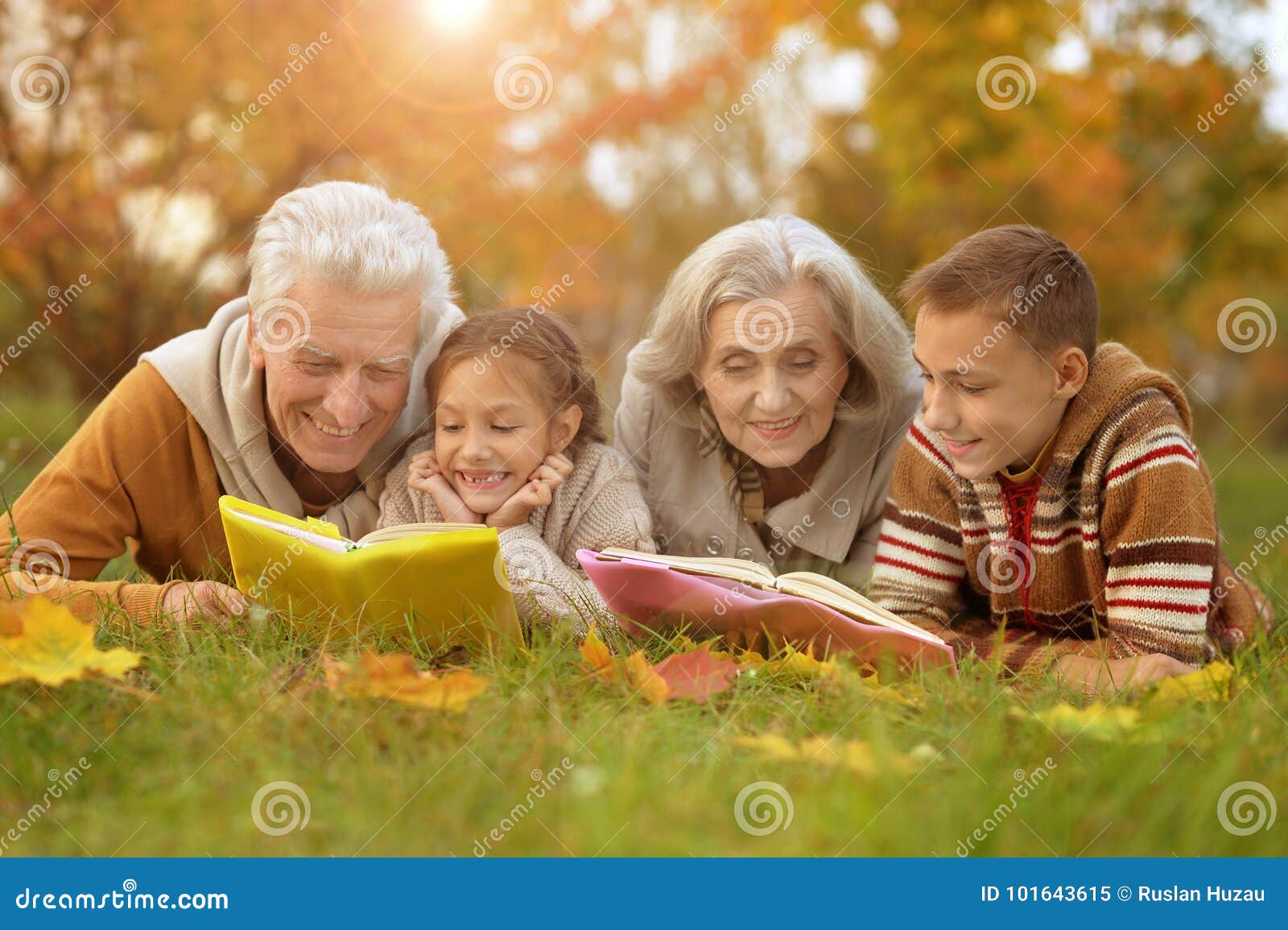 grandparents spending time with grandchildren