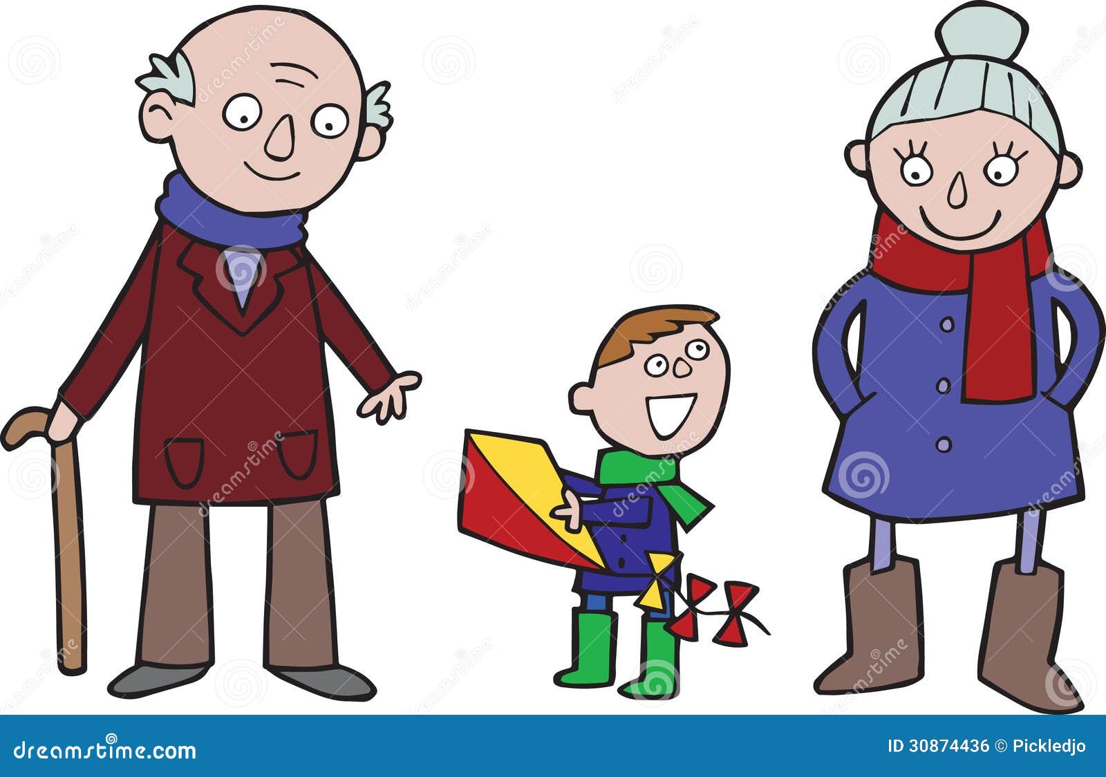 clipart grandparents with grandchildren - photo #49