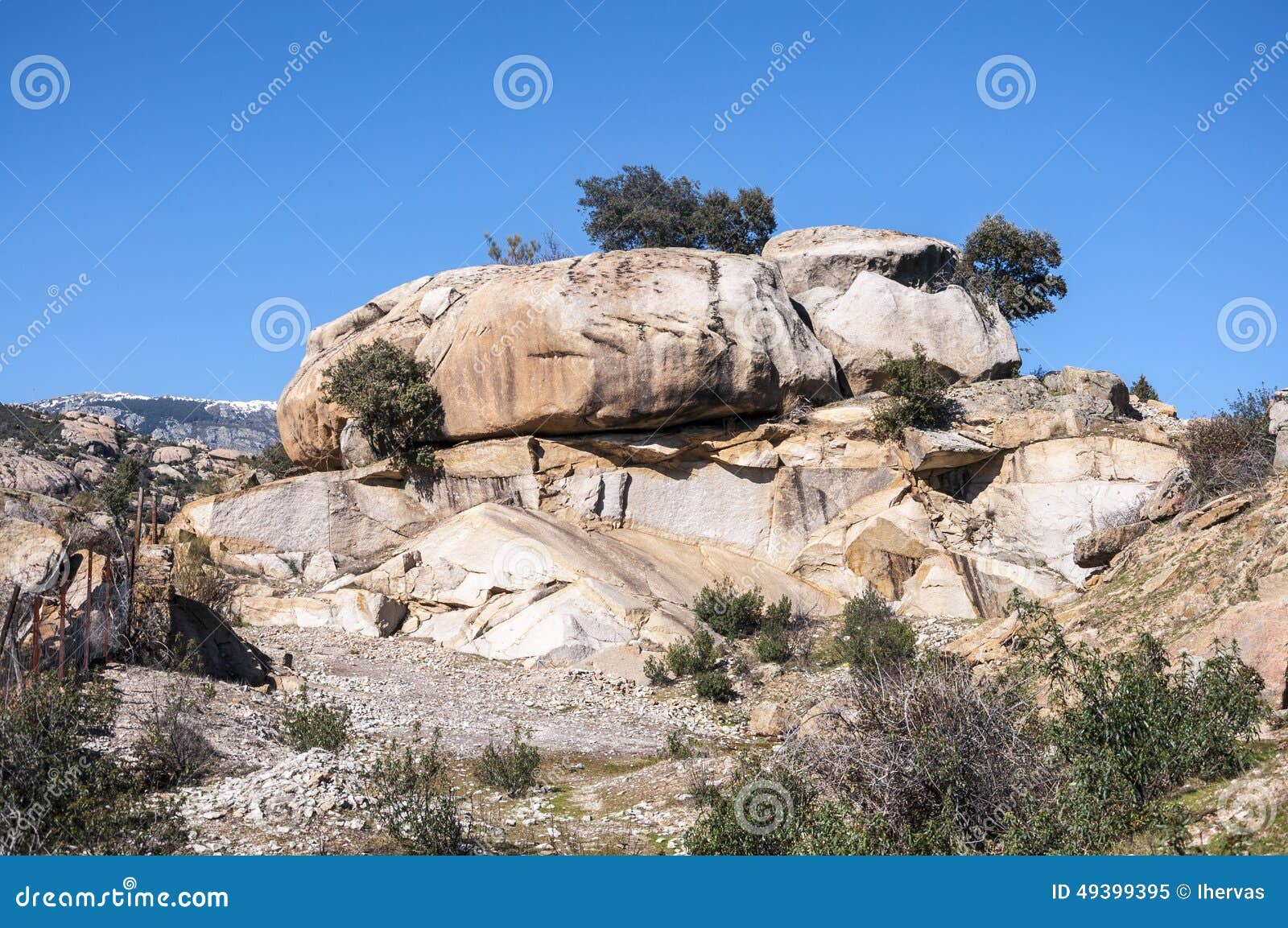 Granite boulders stock image. Image of guadarrama, geology - 49399395