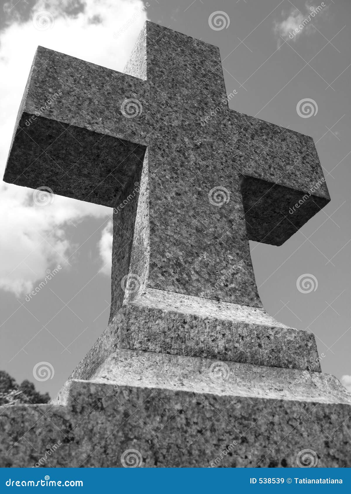Granite cross headstone stock image. Image of monument 538539