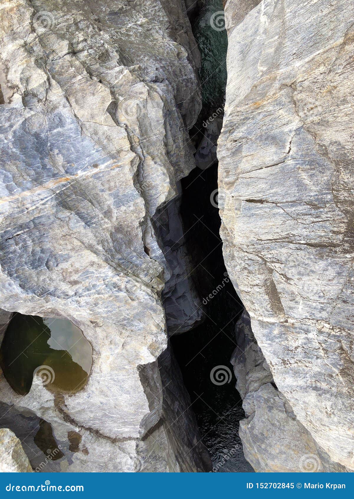 granite rock formations in the maggia river in the maggia valley or valle maggia, tegna