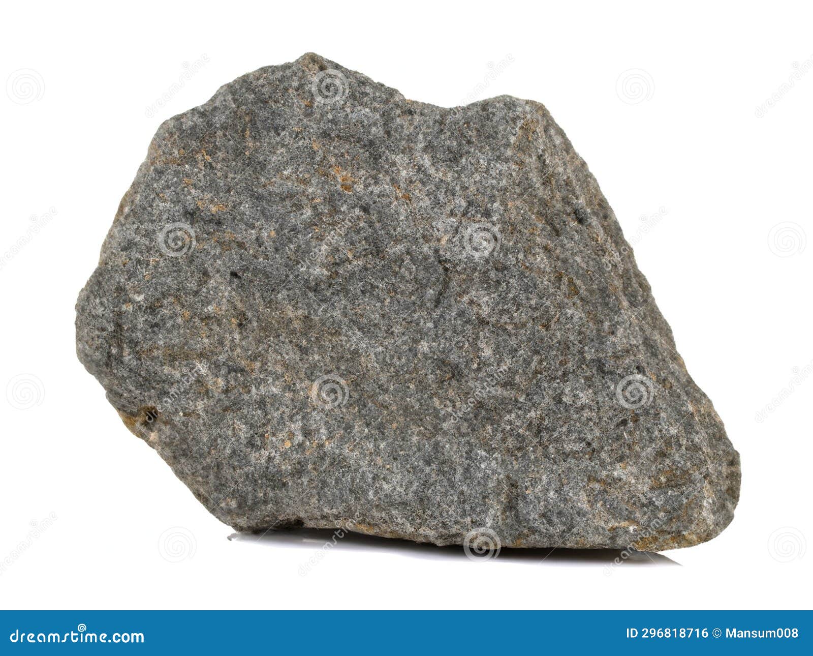 Granite Rock, Isolated on White Background Stock Photo - Image of solid