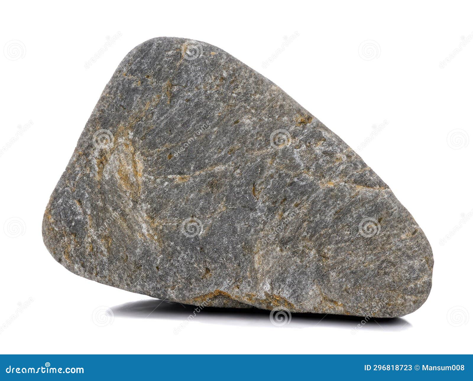 Granite Rock, Isolated on White Background Stock Image - Image of