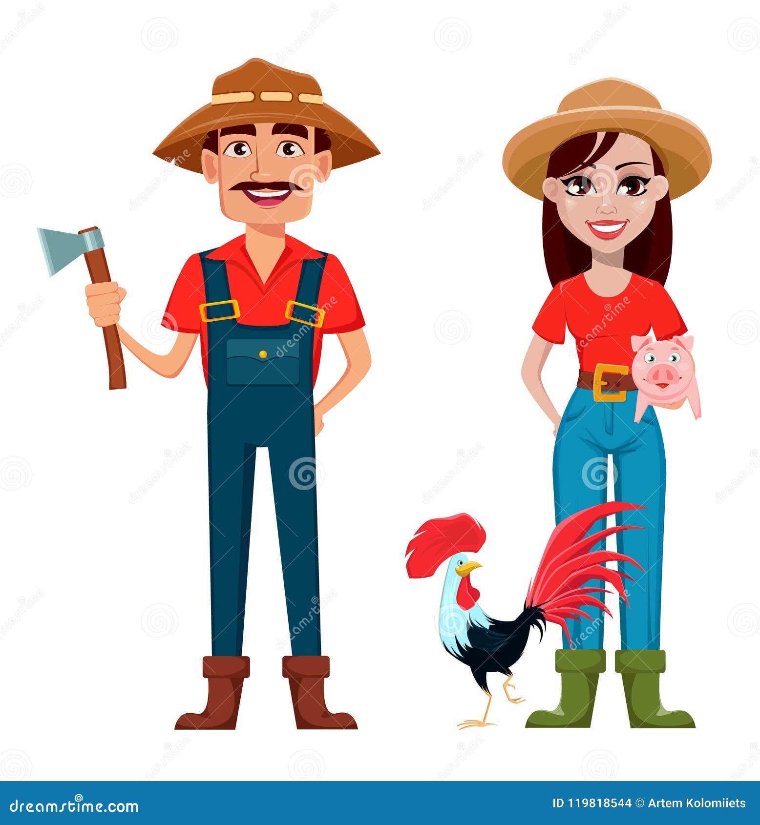 Granjeros, Hombre Y Mujer, Personajes De Dibujos Animados Ilustración del Vector - Ilustración de guardapolvos, ranchero: 119818544 Granjeros, Hombre Y Mujer, Personajes De Dibujos Animados Ilustración del Vector - Ilustración de guardapolvos, ranchero: 119818544