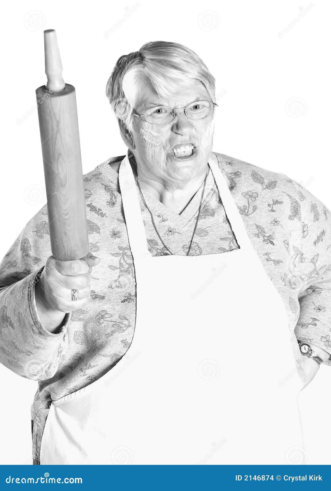 Granny in the kitchen stock photo. Image of funny, home - 2146874