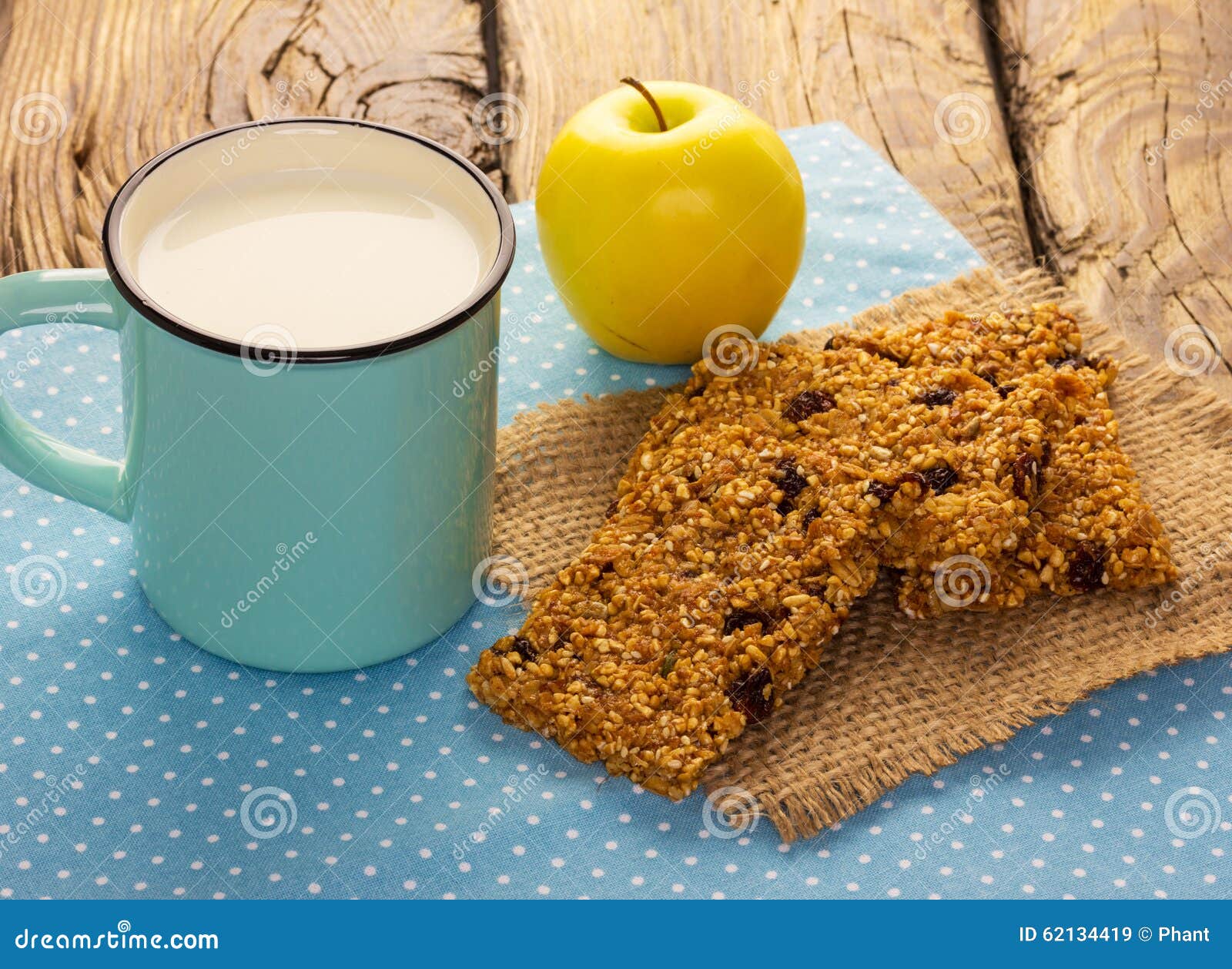 Granola Bars with Cup of Milk Stock Image Image of fruit, apple 62134419