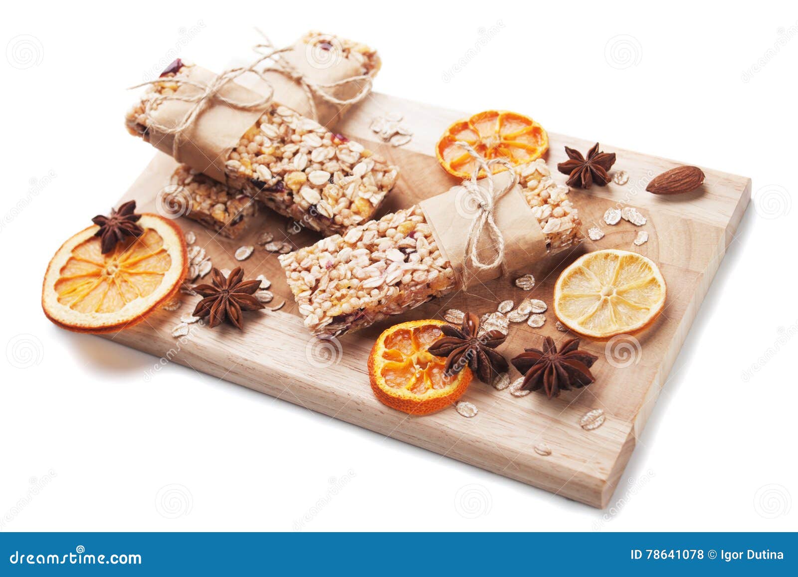 Granola Bars with Dried Fruit Stock Photo Image of fruit, almond