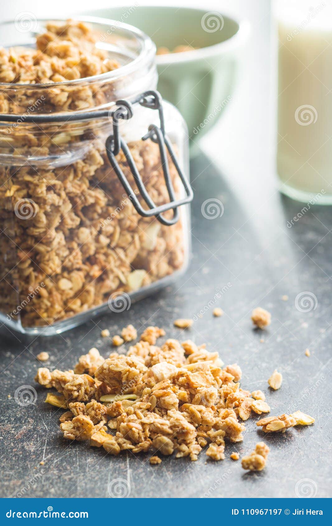 The Granola Breakfast Cereals. Stock Image Image of morning, food 110967197