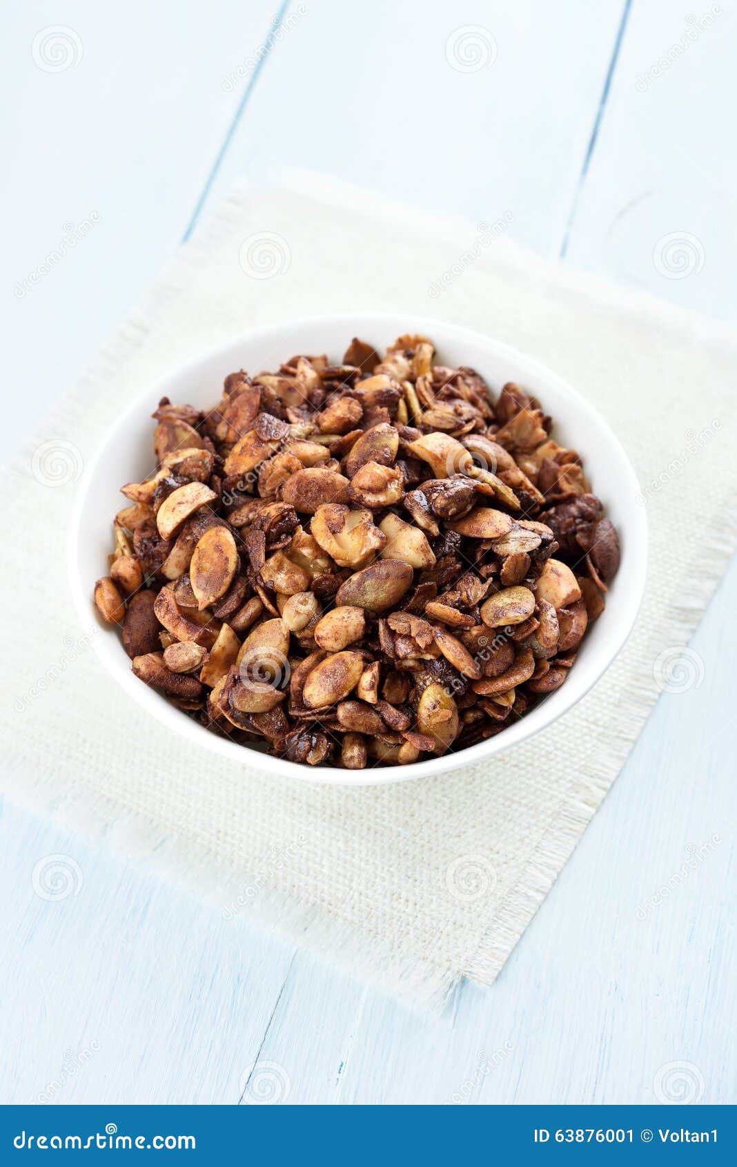 Granola cereal in bowl stock image. Image of dessert 63876001
