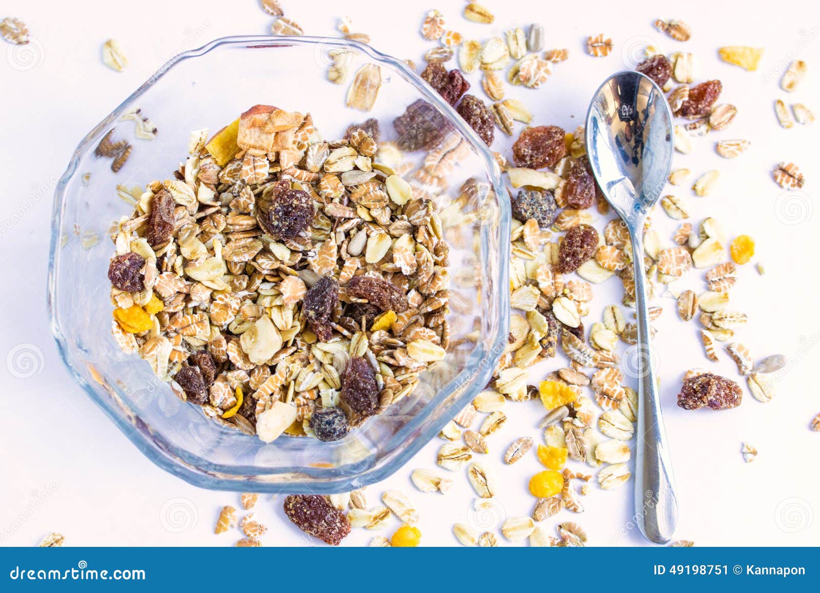 Granola Cereal with Raisins and Nuts Stock Image Image of barley, corn 49198751