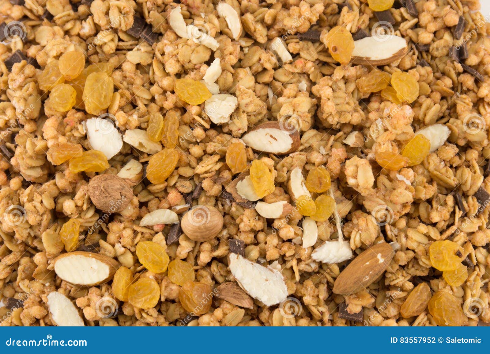 Granola Cereals with Dried Fruit Background Stock Photo Image of