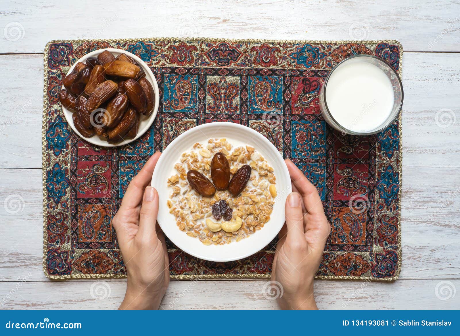 Arabic Muesli with Dates. Ramadan Food Stock Image Image of food
