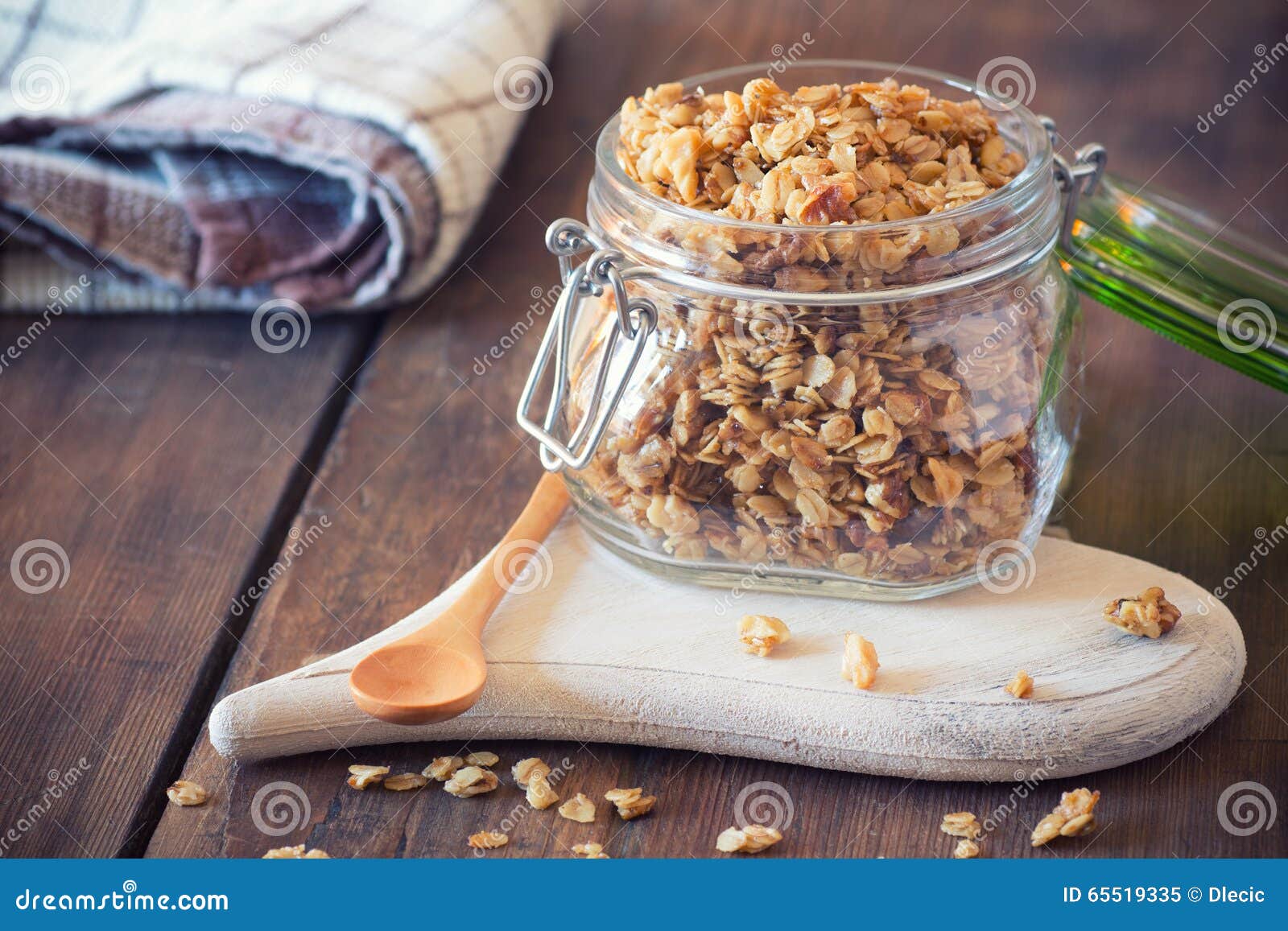Granola in a jar stock image. Image of berry, corn, crunchy 65519335