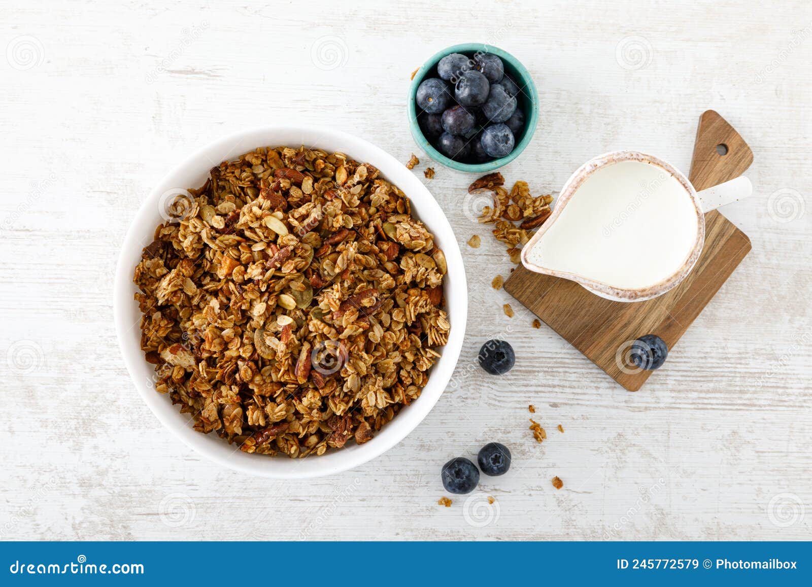 Granola with Nuts and Seeds, Top View Stock Image Image of granola