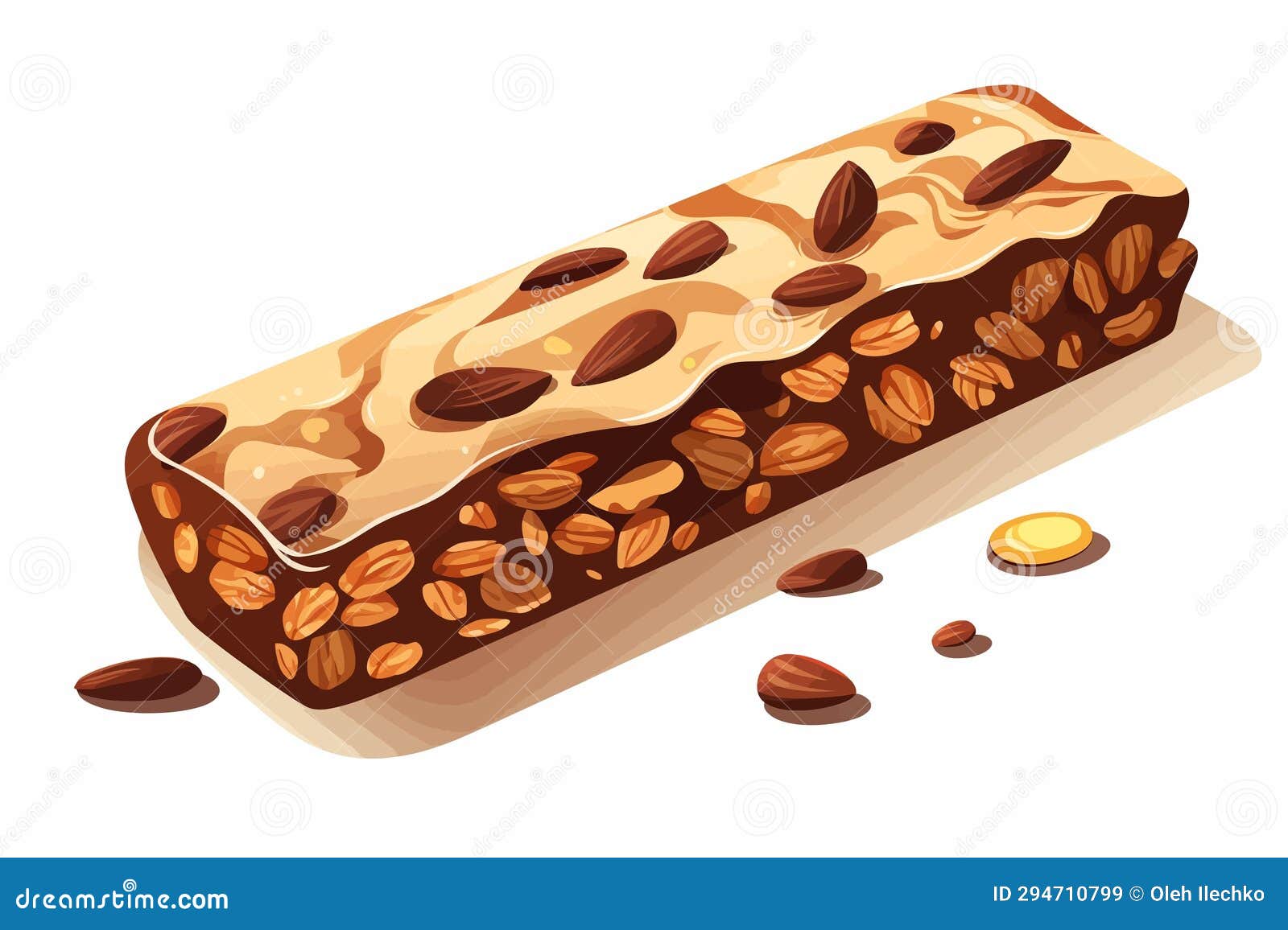 Granola Protein Bar Vector Flat Minimalistic Isolated Vector Style