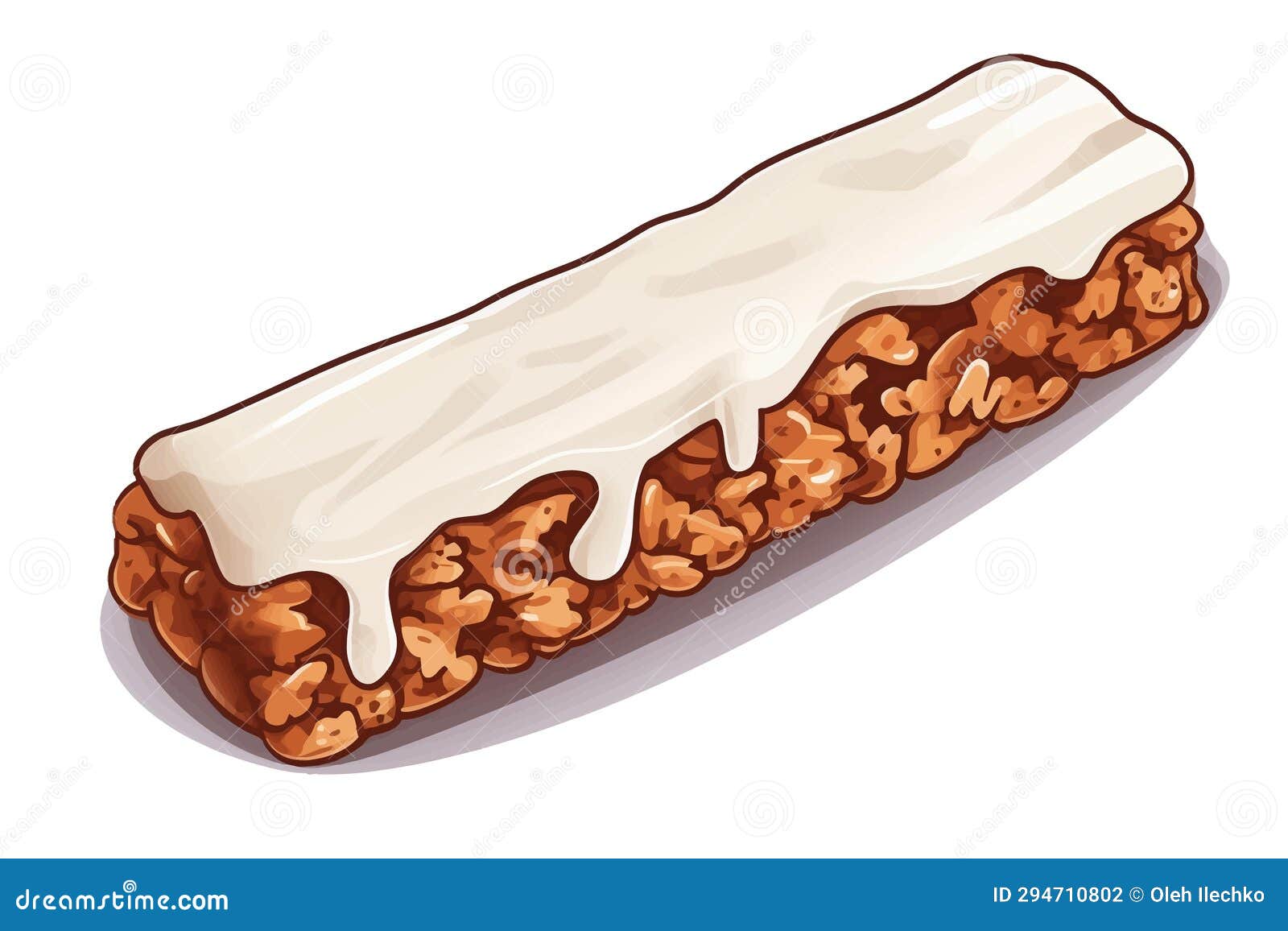 Granola Protein Bar Vector Flat Minimalistic Isolated Vector Style