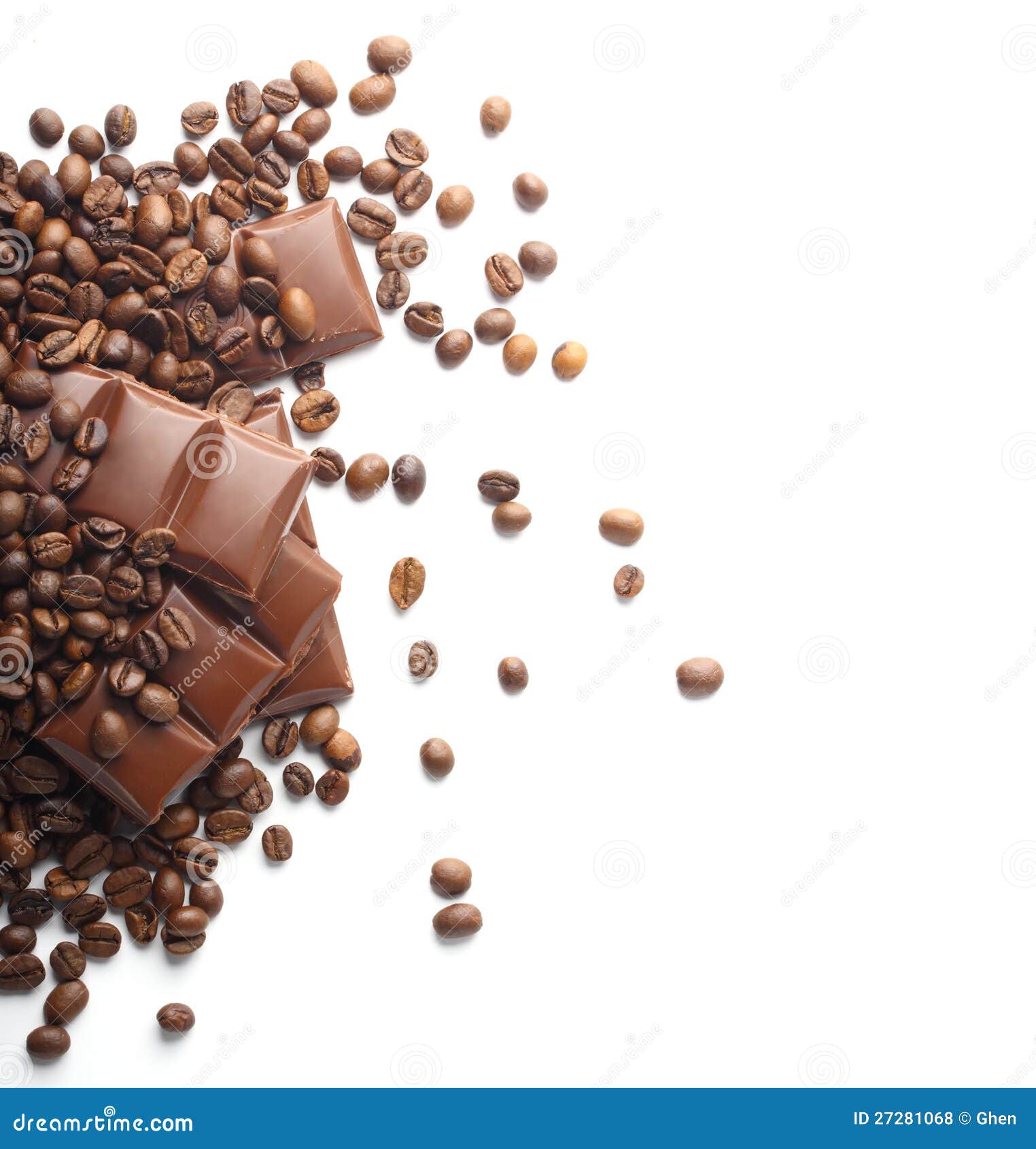 Granos Del Chocolate Y De Café Foto de archivo Imagen de chocolate