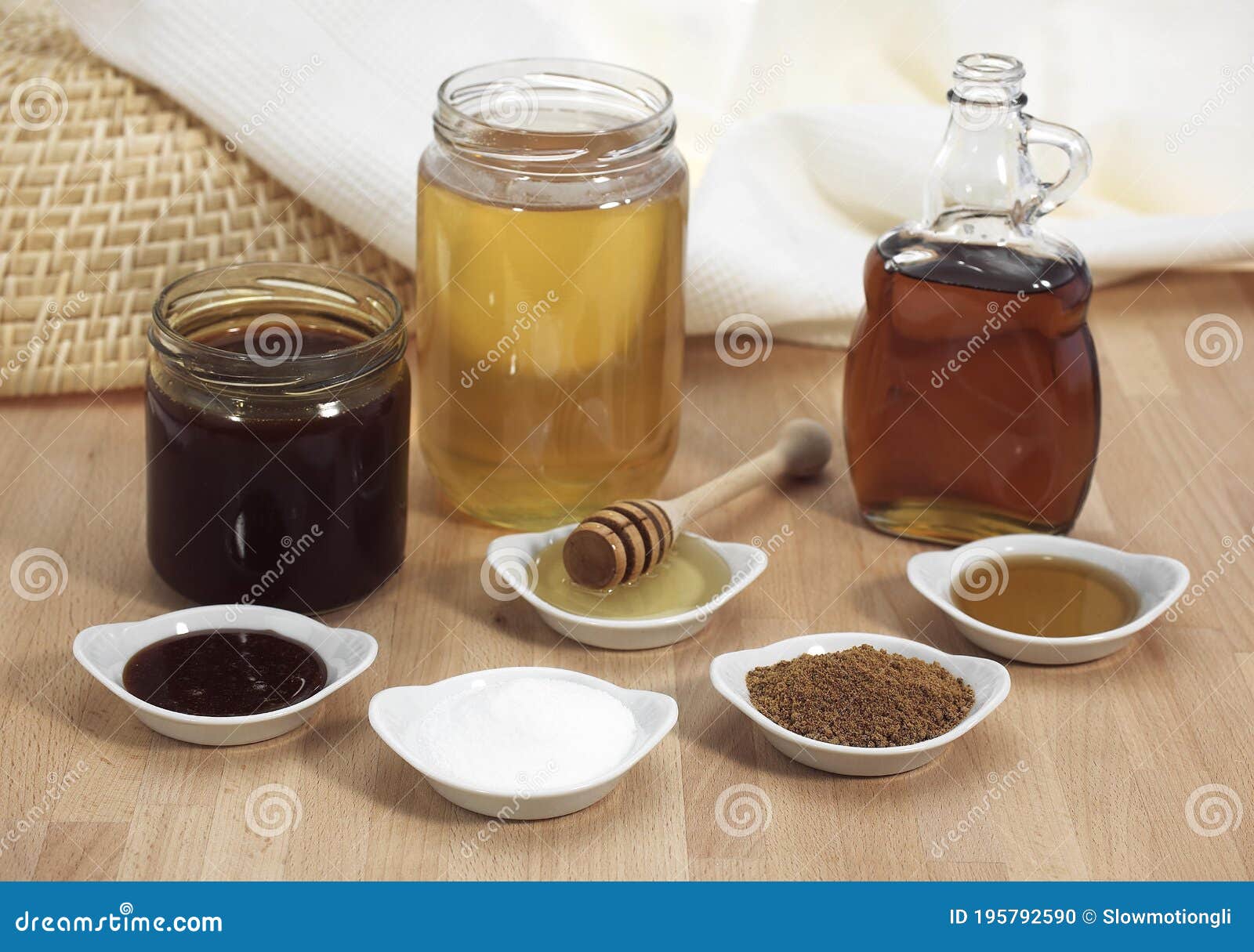 Granulated Sugar, Brown Sugar, Maple Syrup, Treacle and Honey Stock