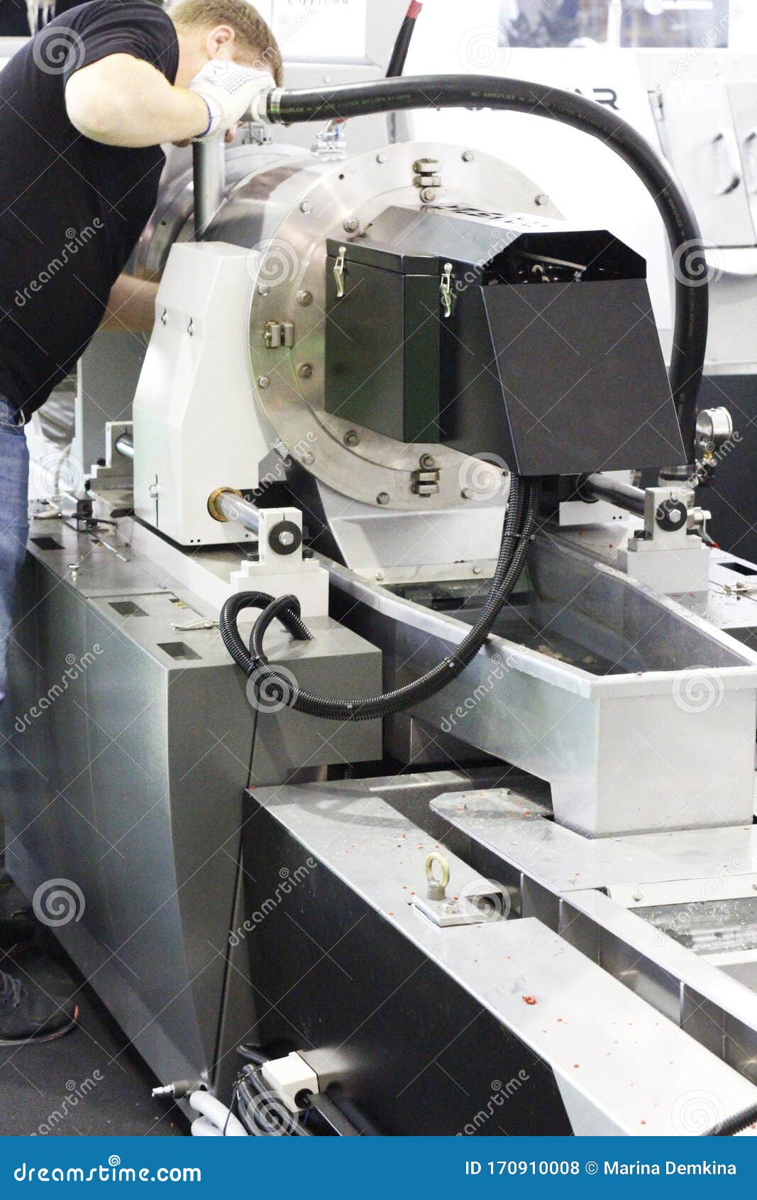 granulator machines. a fragment of a plastic processing machine