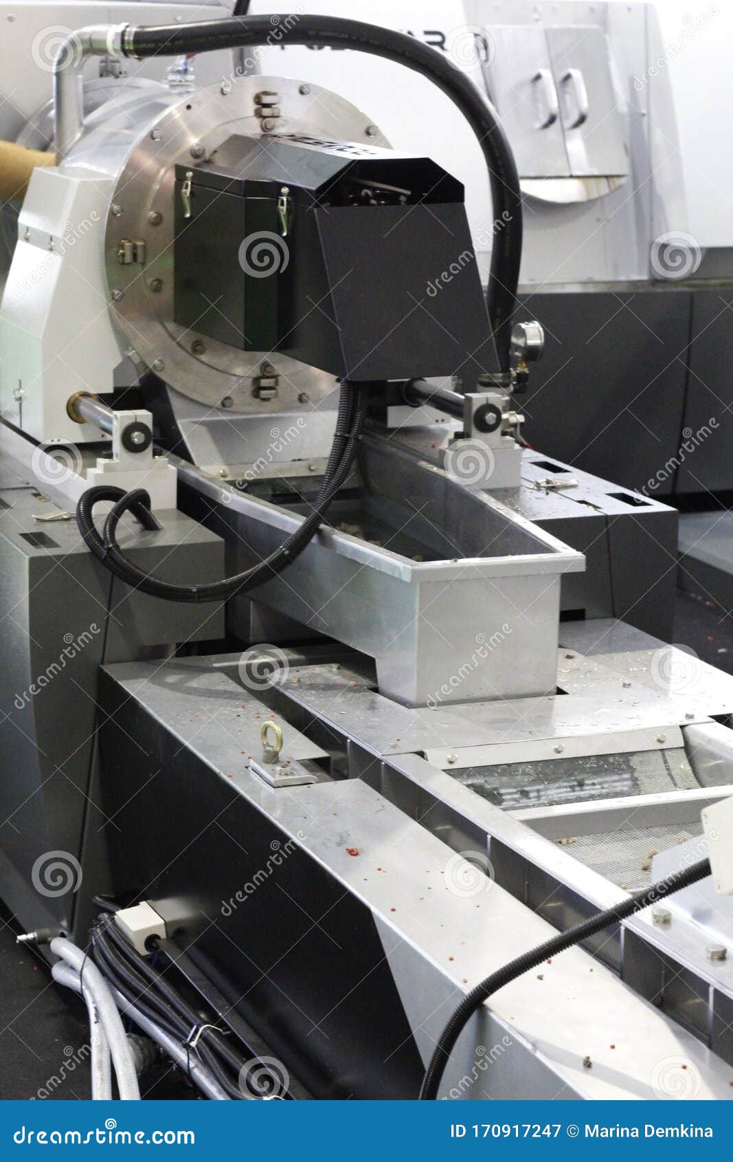 granulator machines. a fragment of a plastic processing machine