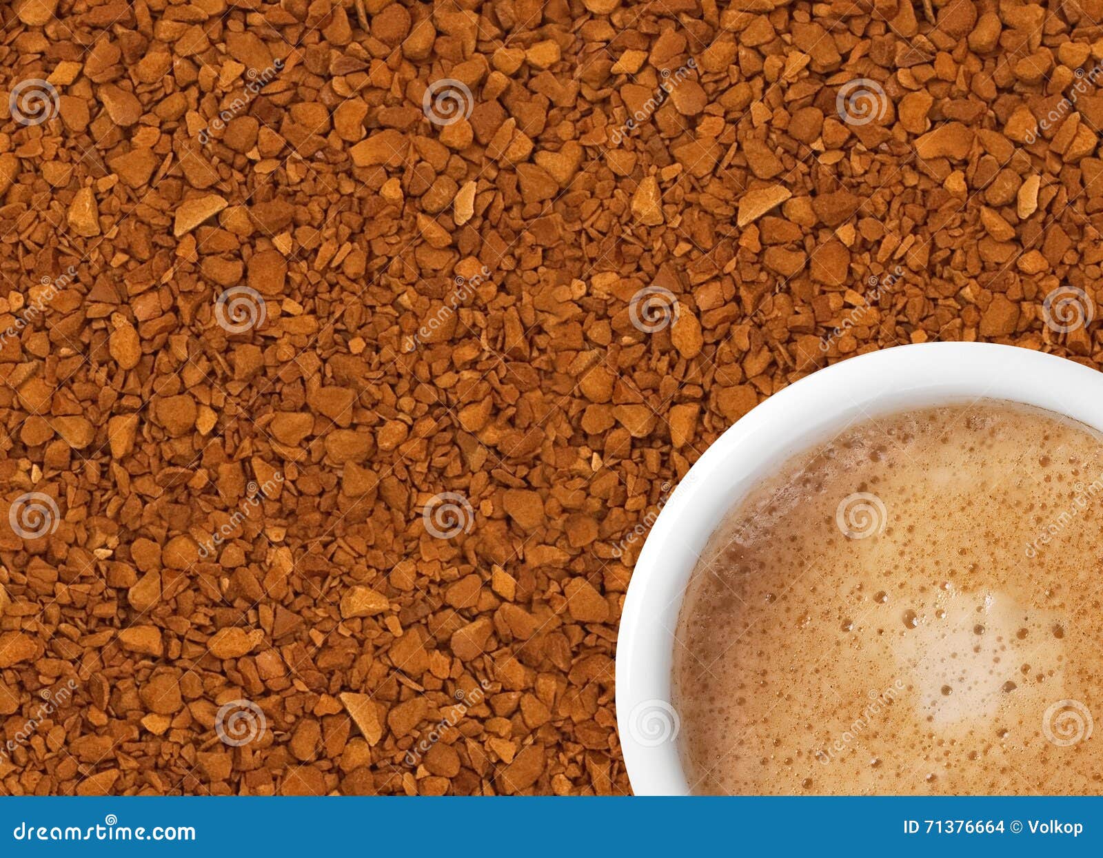 Granules of Instant Coffee and Coffee Cup Stock Photo Image of latte