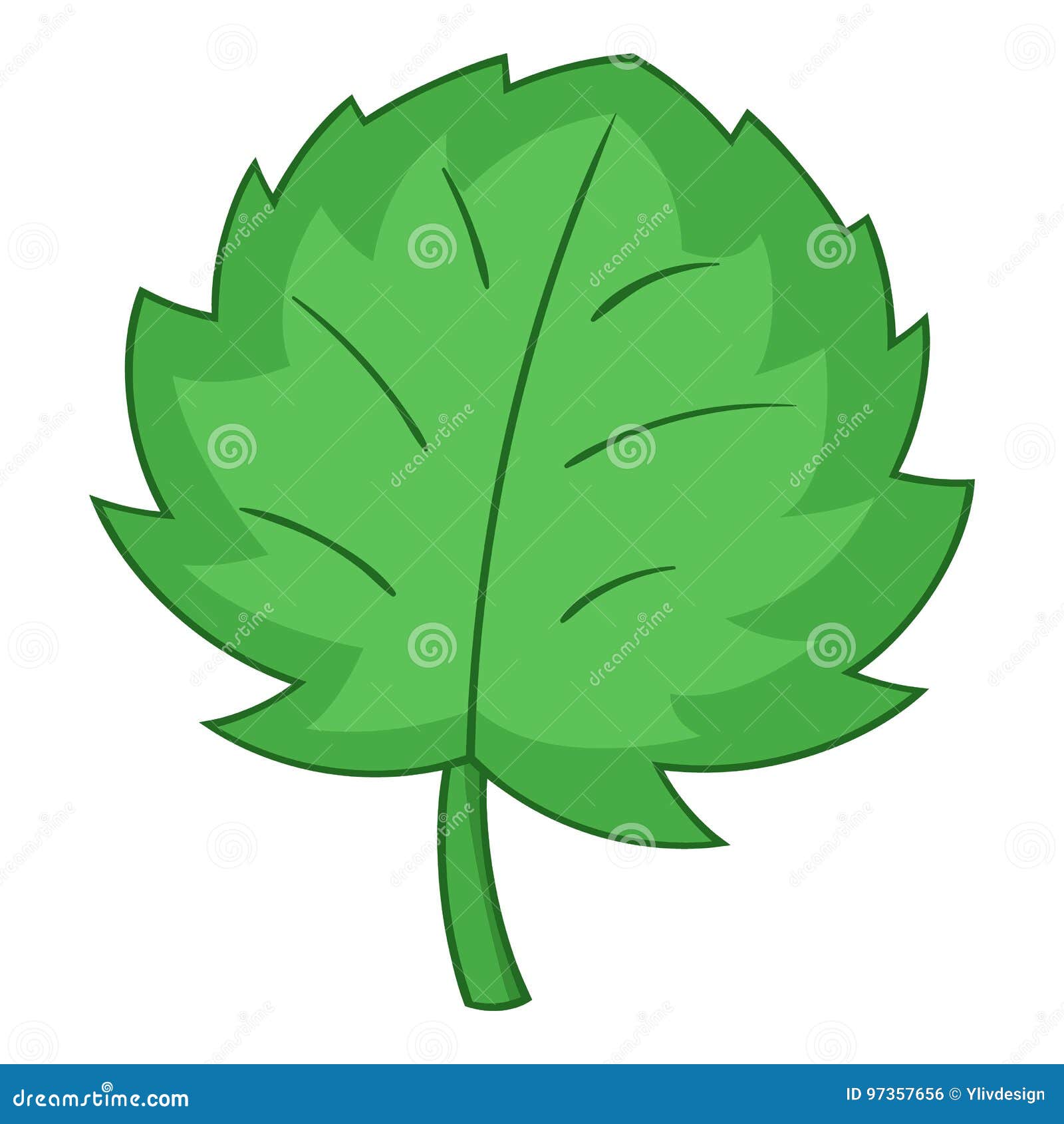 Grape Wine Leaf Icon, Cartoon Style Stock Vector Illustration of leaf, garden 97357656