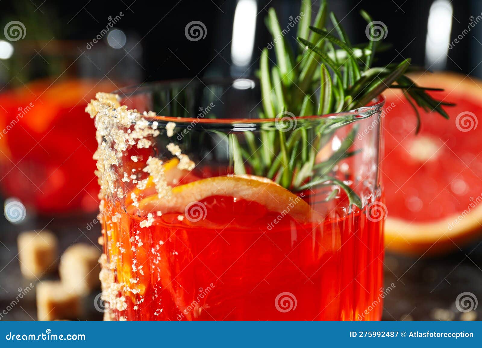 Grapefruit Cocktail, Alcohol or Non Alcoholic Drink for Party Stock