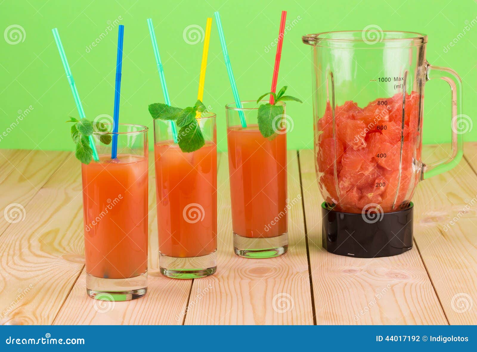 grapefruit juice on table.