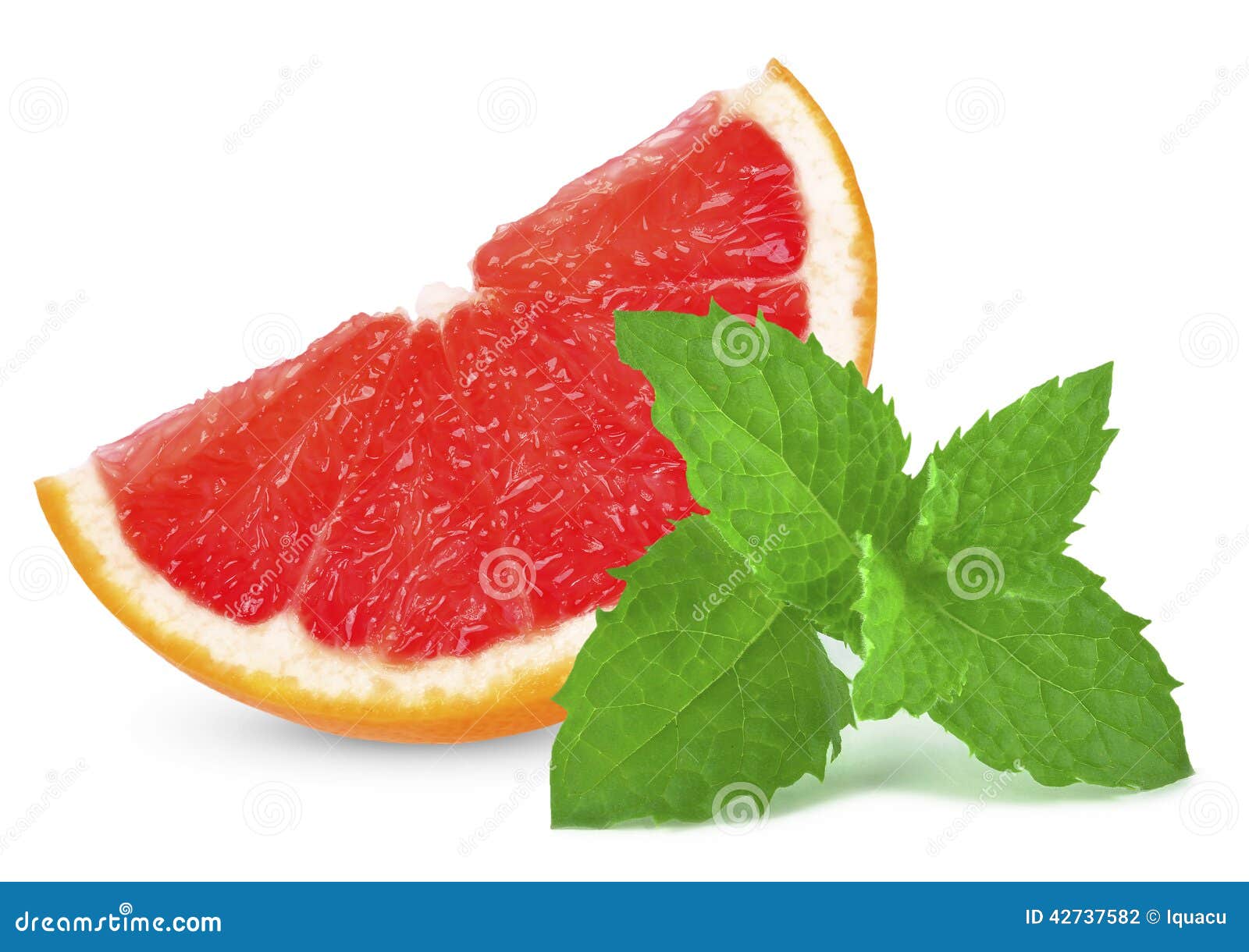 Grapefruit and mint stock photo. Image of juicy, leaves 42737582