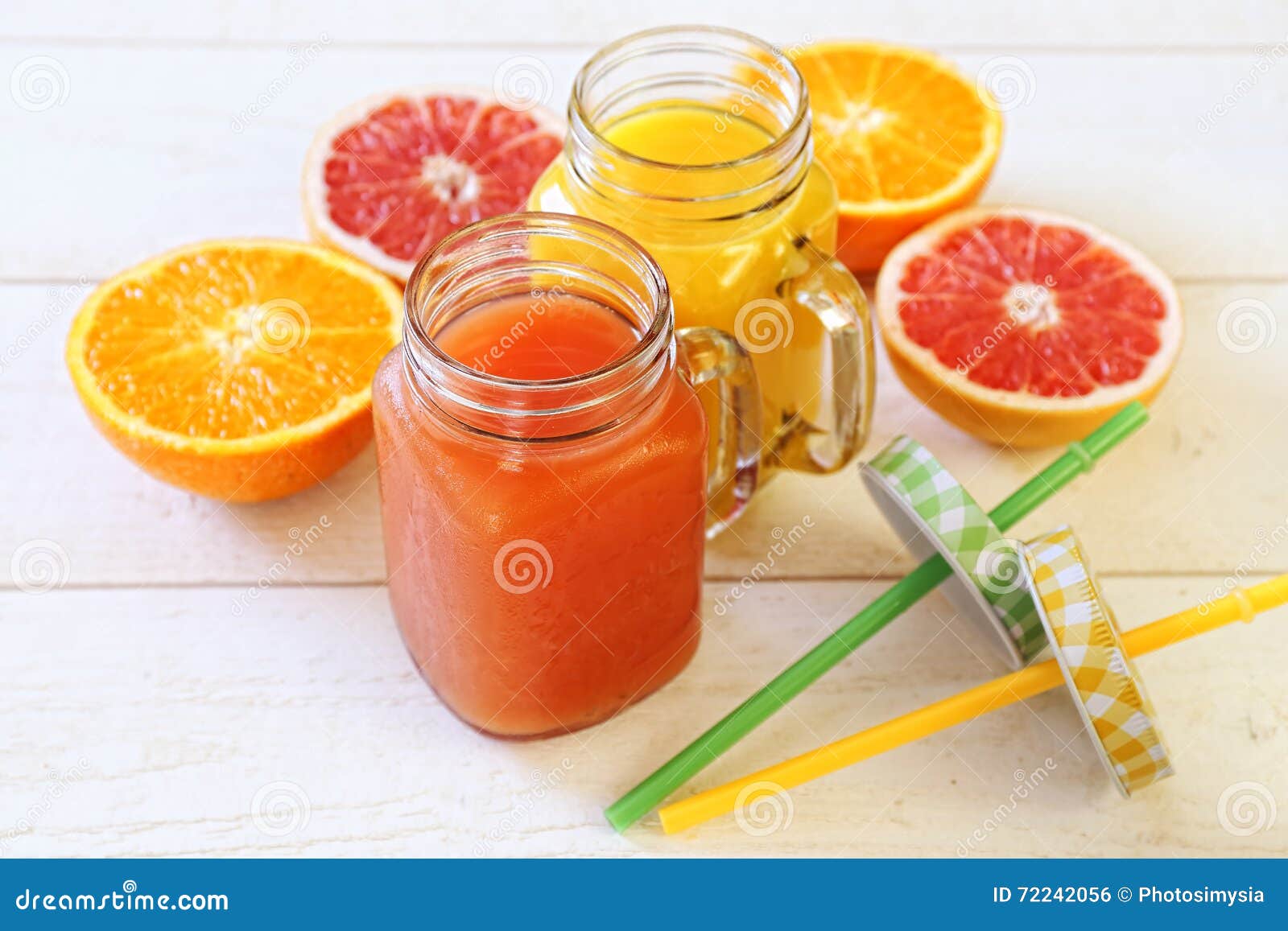 Grapefruit and Orange Juice and Fruits Stock Photo Image of juice