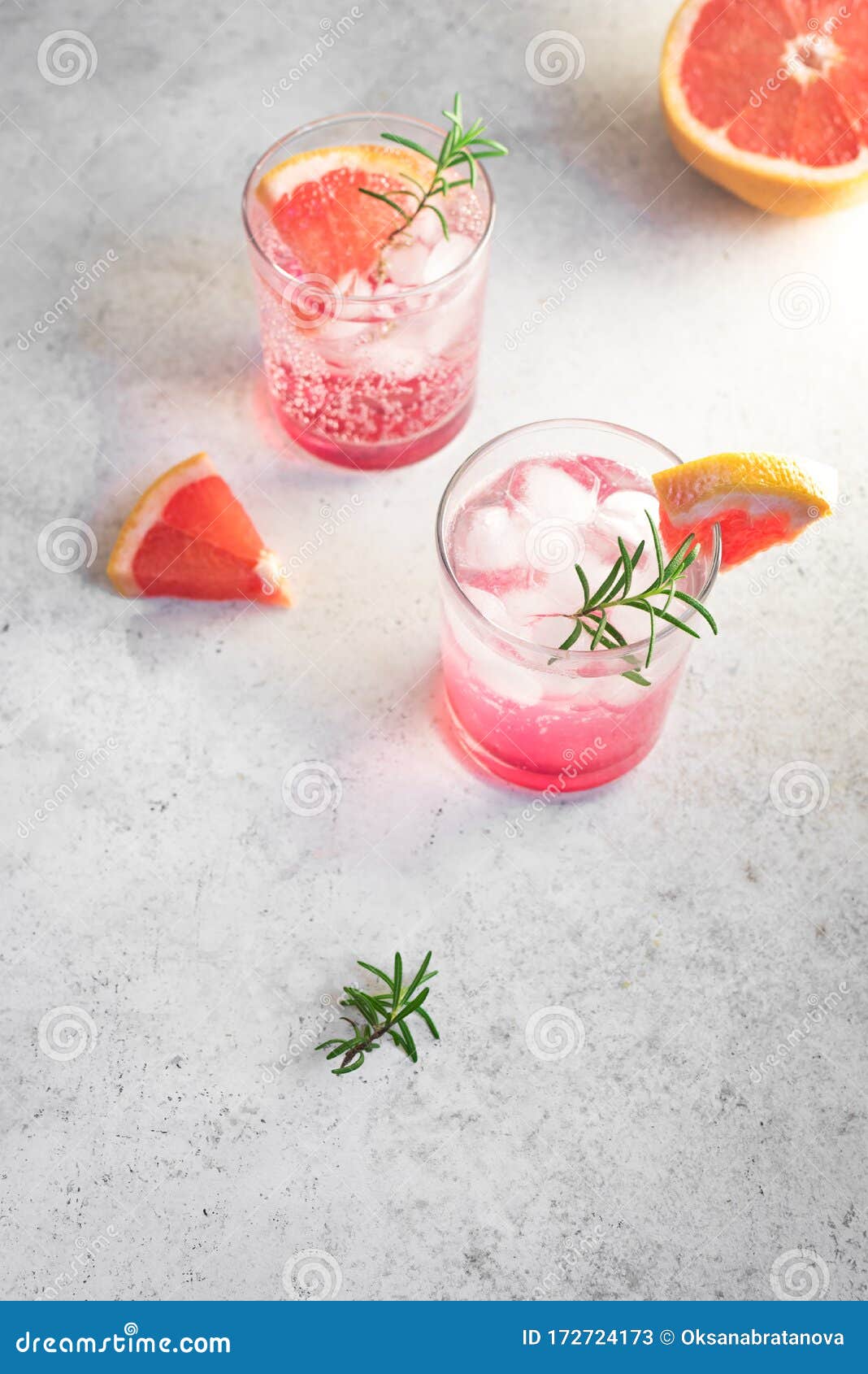 Grapefruit and Rosemary Cocktail Stock Image Image of paloma, infused