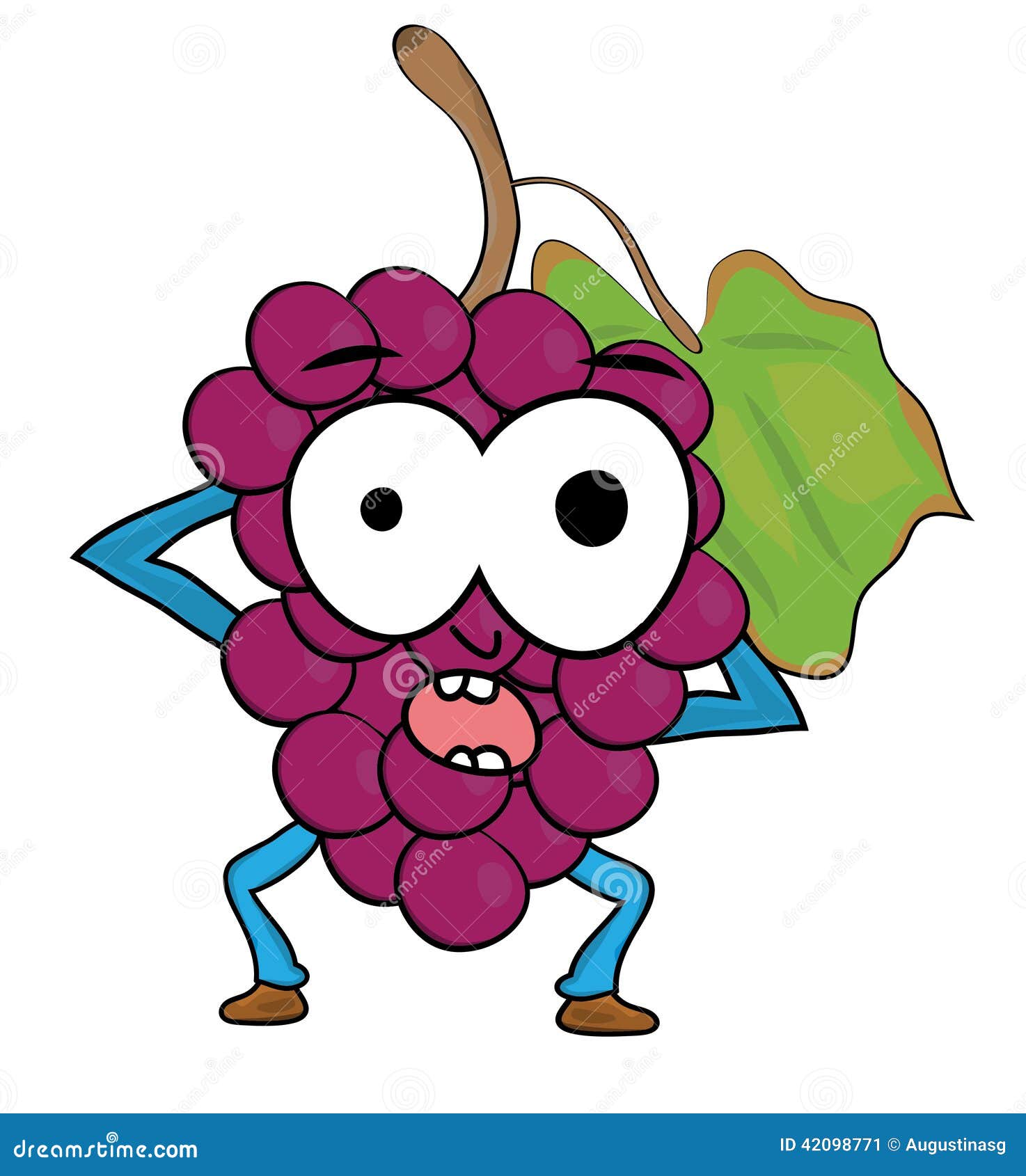 Grapes cartoon character stock illustration. Illustration of orange ...