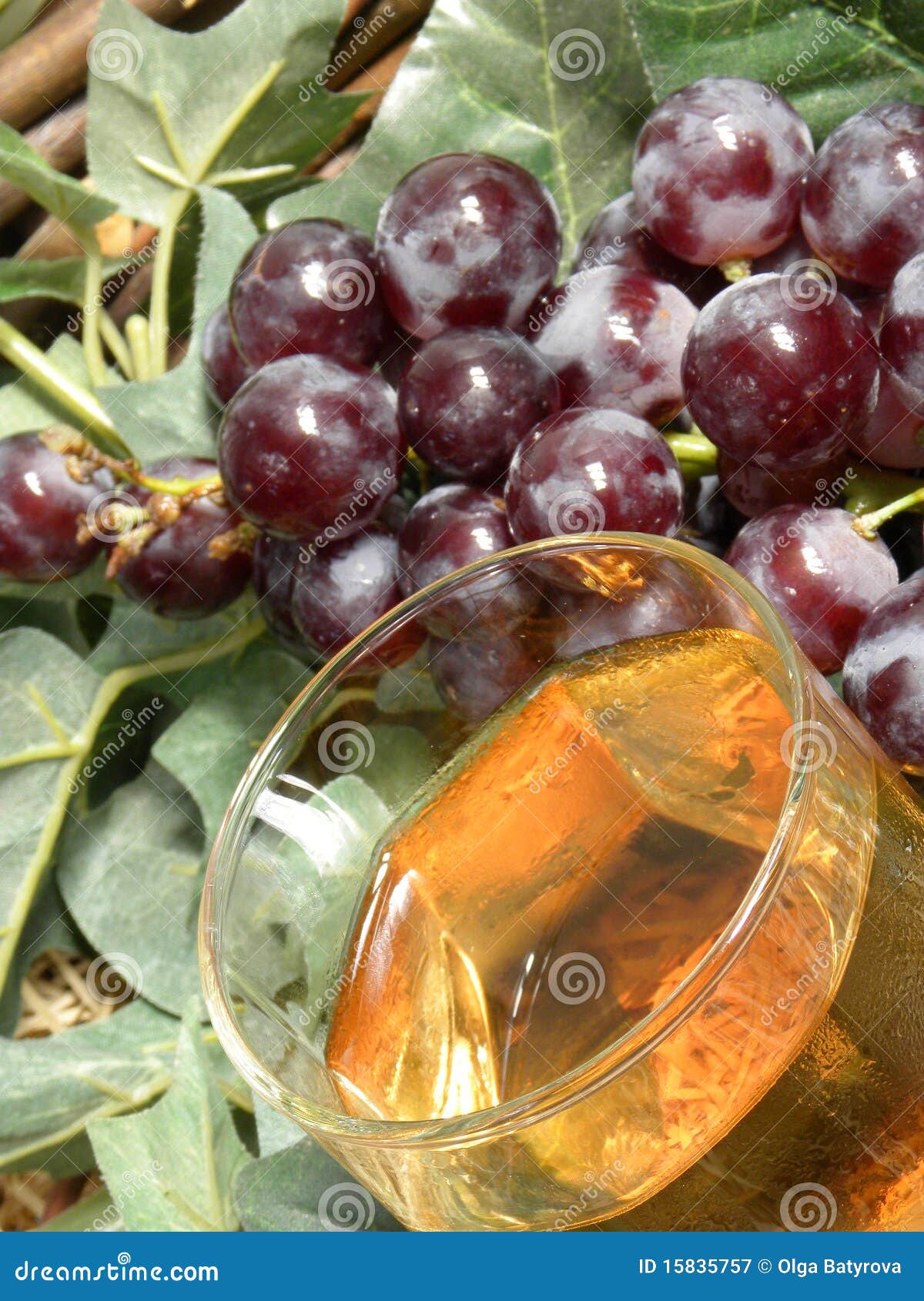 Grapes and glass of wine stock image. Image of freshness 15835757
