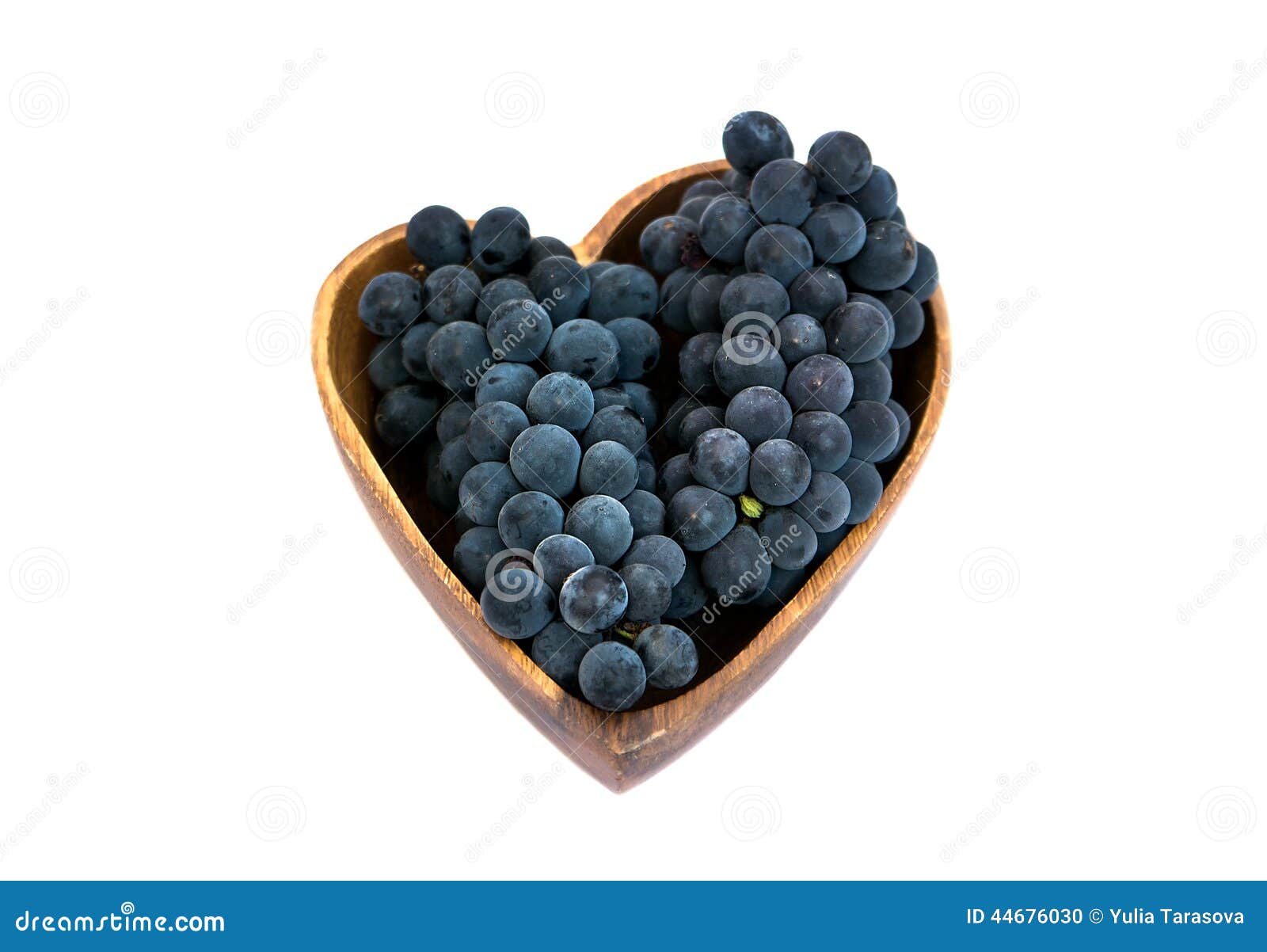 Grapes in a Heart Shape Wooden Plate Stock Photo Image of france