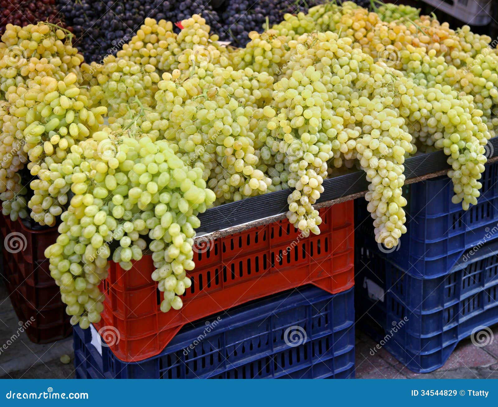 Grapes pile stock image. Image of market, crates, food 34544829
